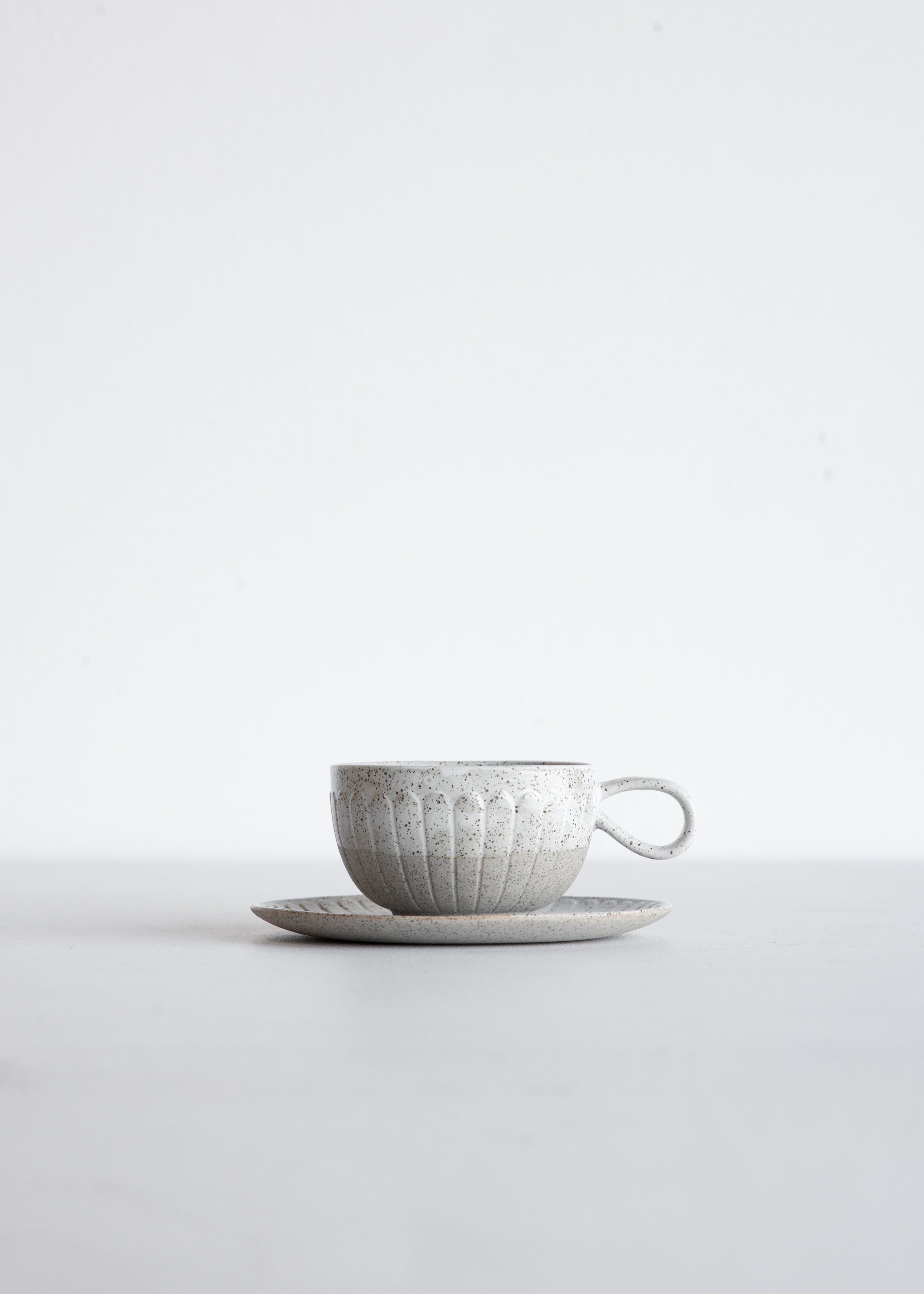 Ceylon Cup & Saucer / White