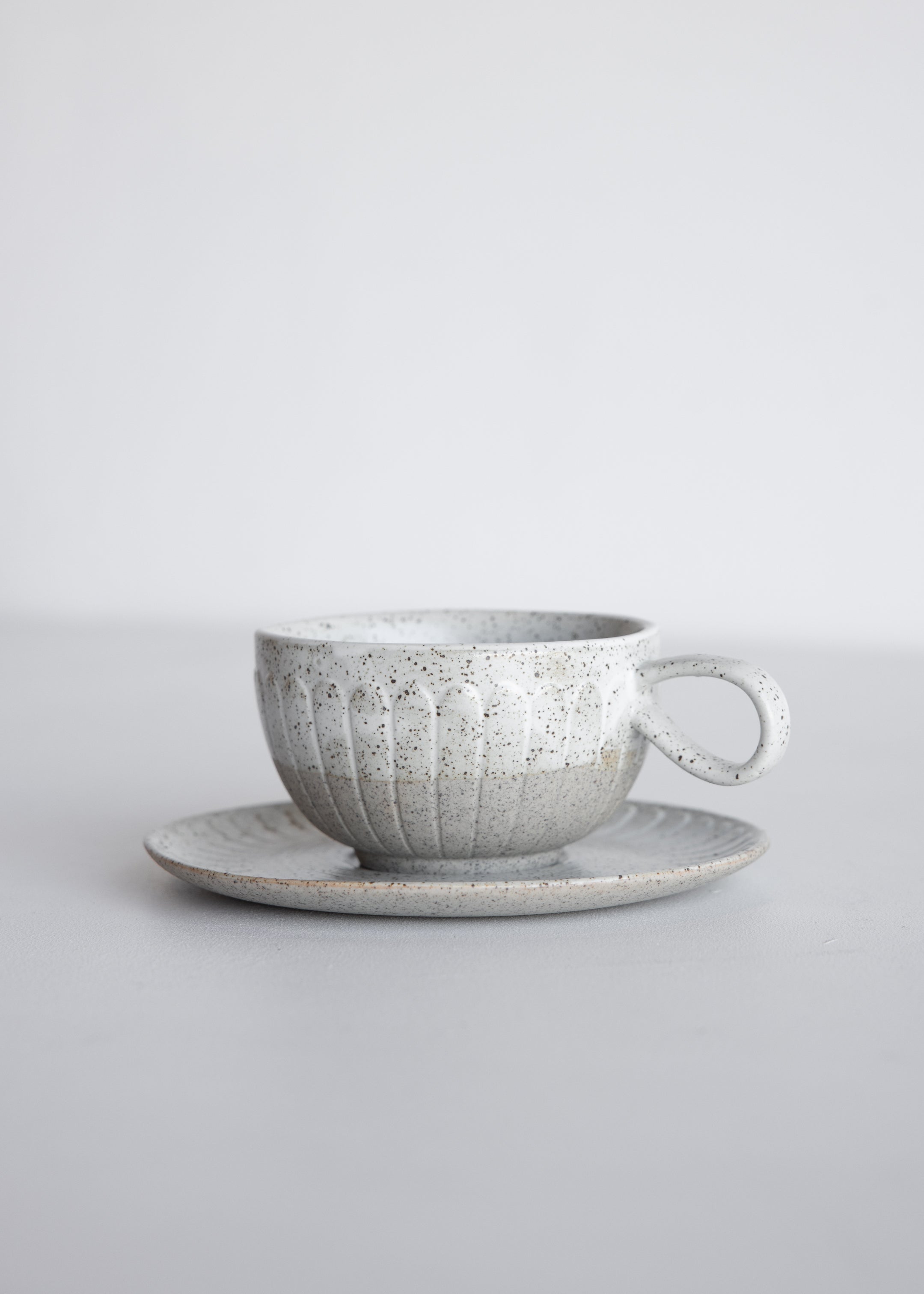 Ceylon Cup & Saucer / White