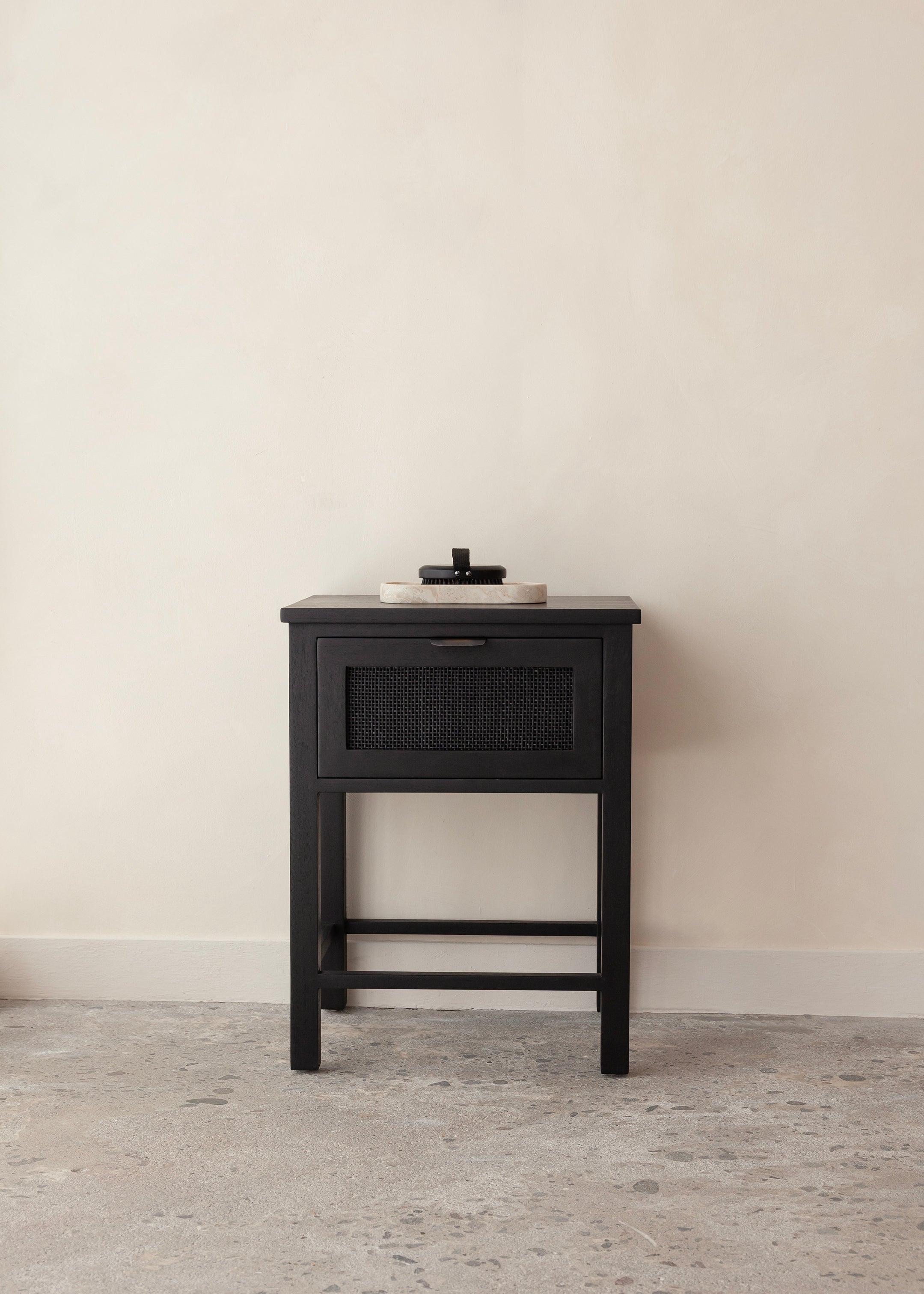 Alba Teak Bedside / Black