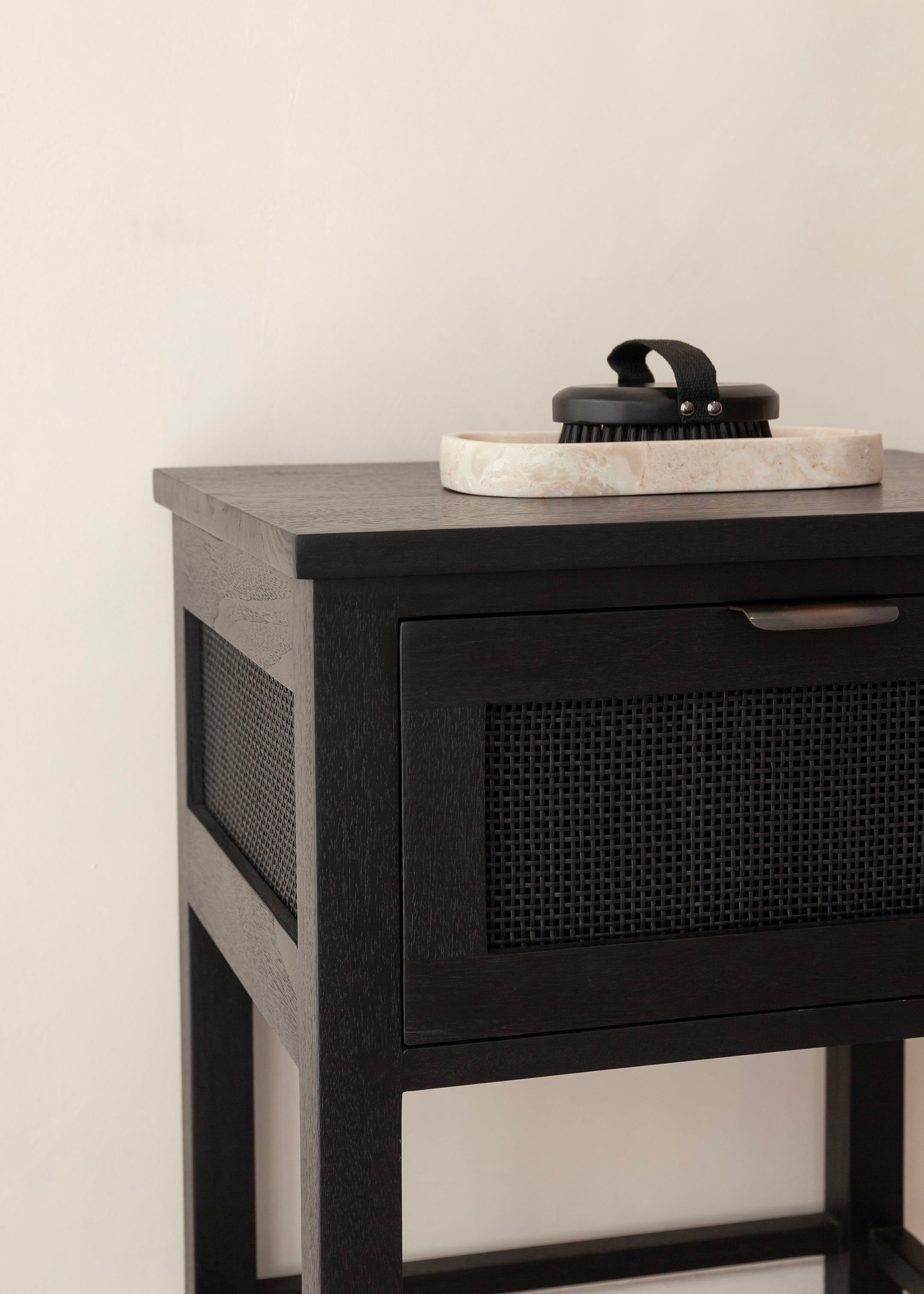Alba Teak Bedside / Black