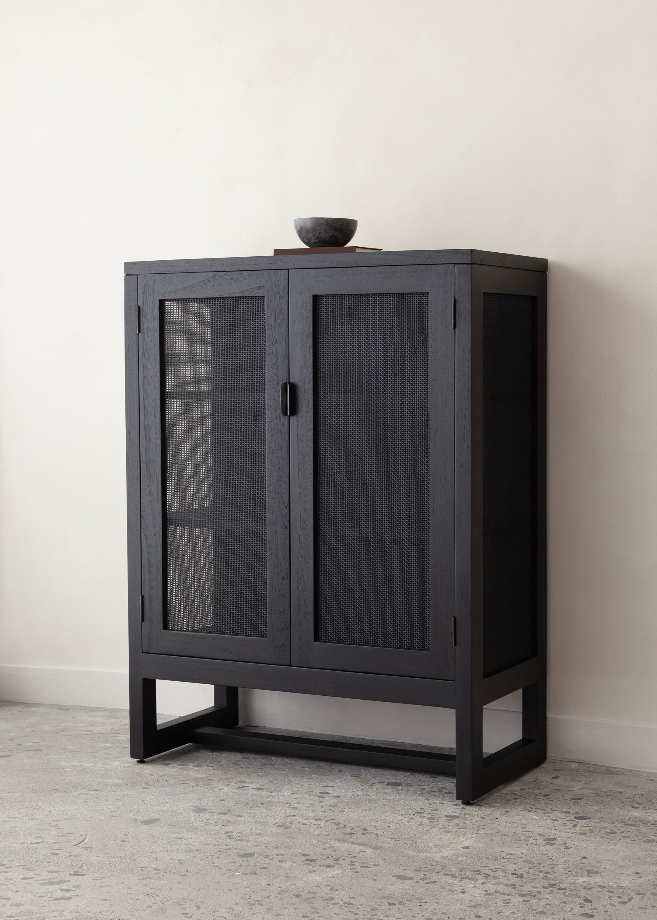 Alba Teak Cabinet / Black