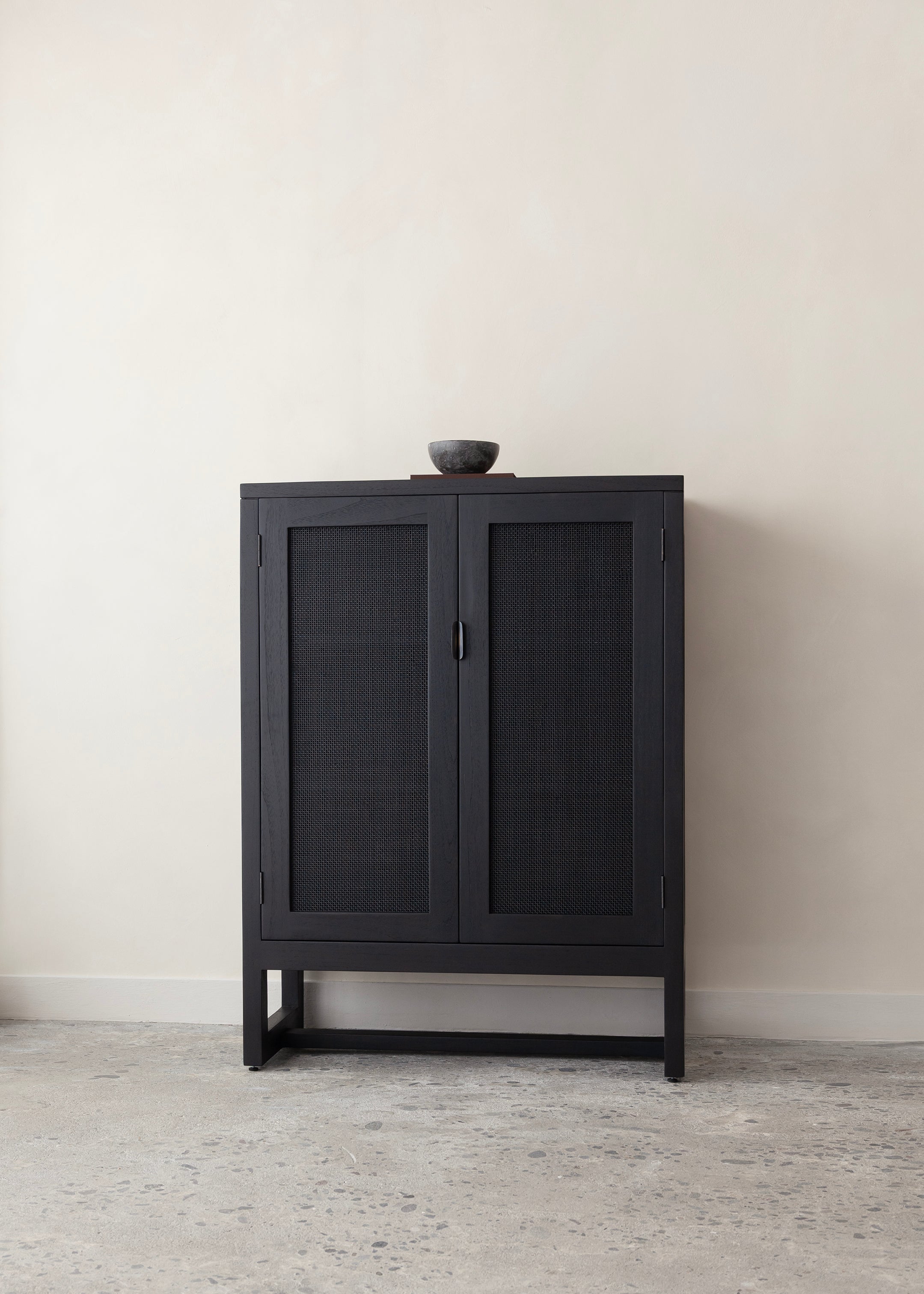 Alba Teak Cabinet / Black