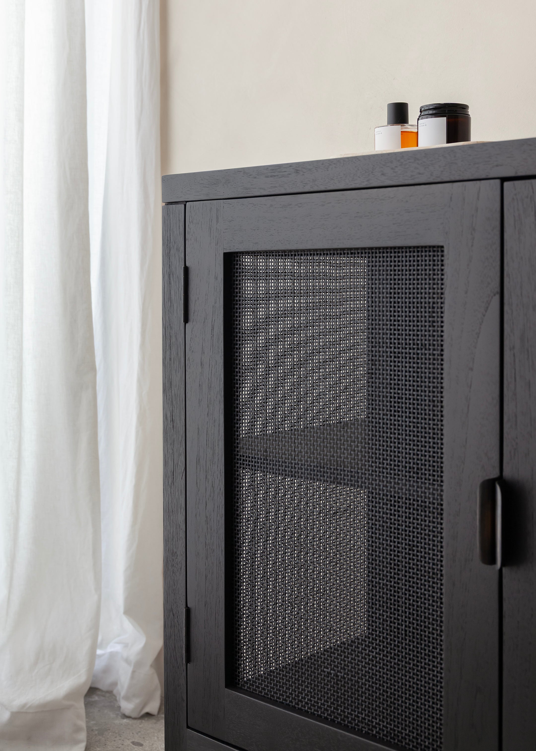 Alba Teak Cabinet / Black