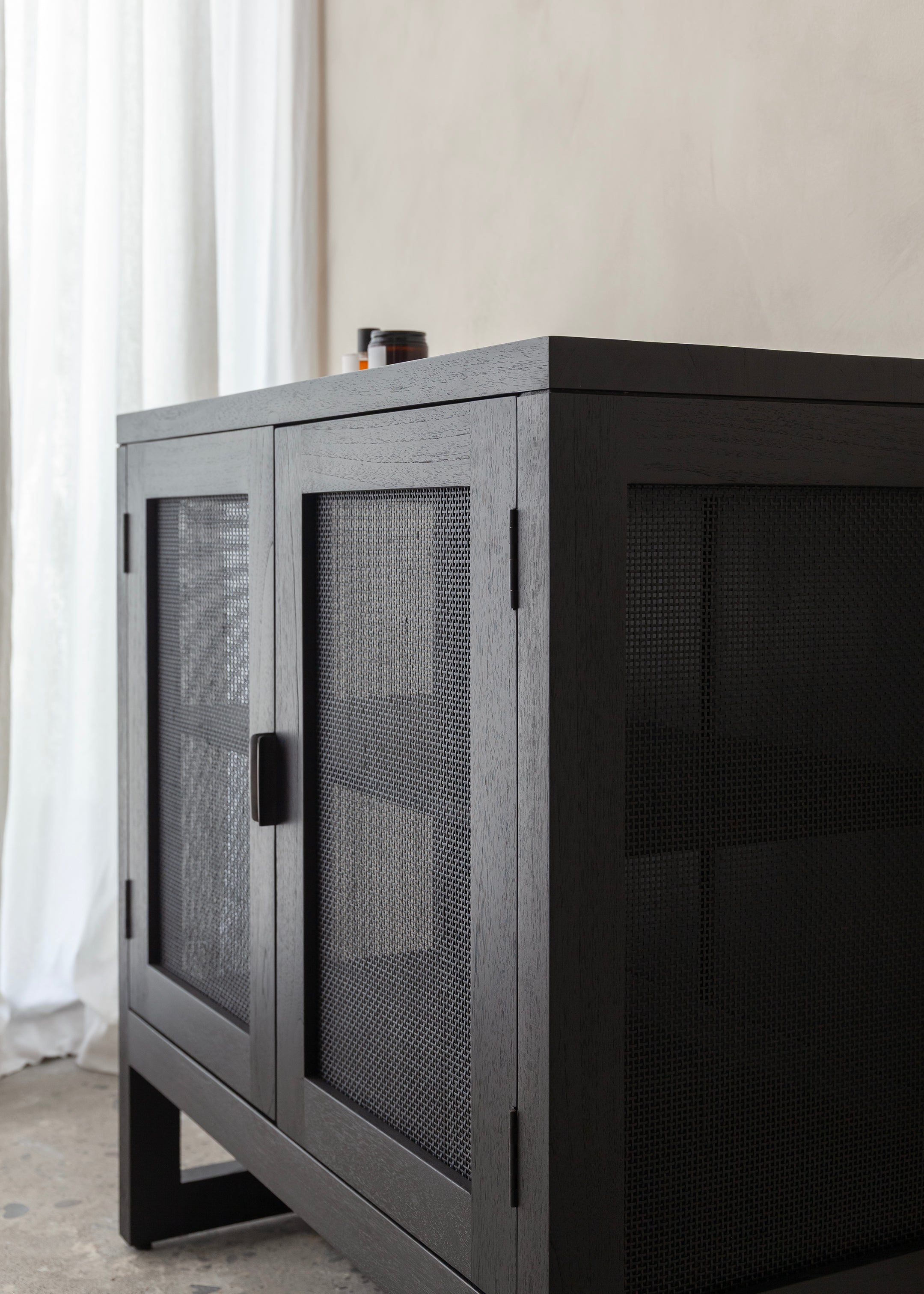 Alba Teak Cabinet / Black
