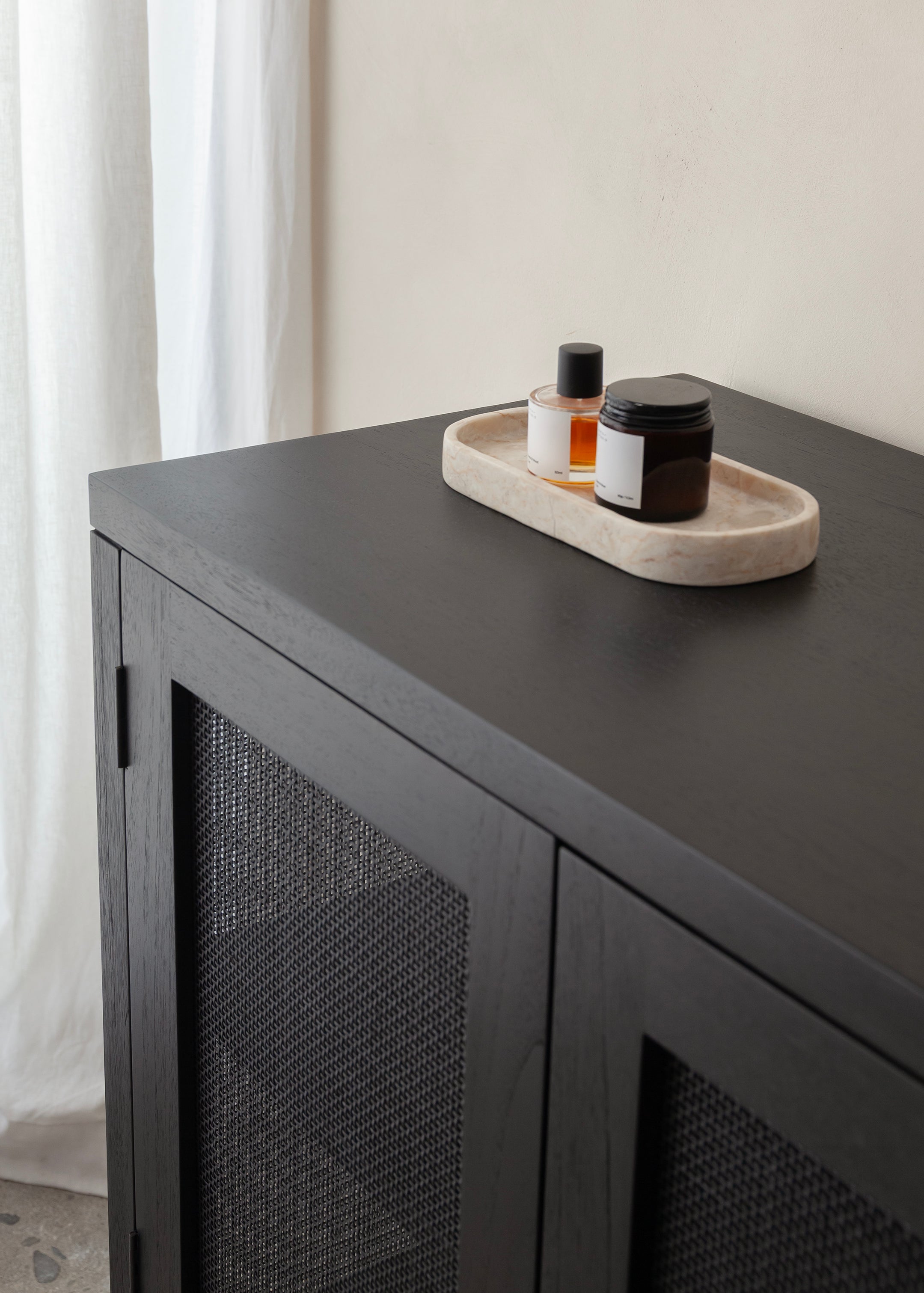 Alba Teak Cabinet / Black