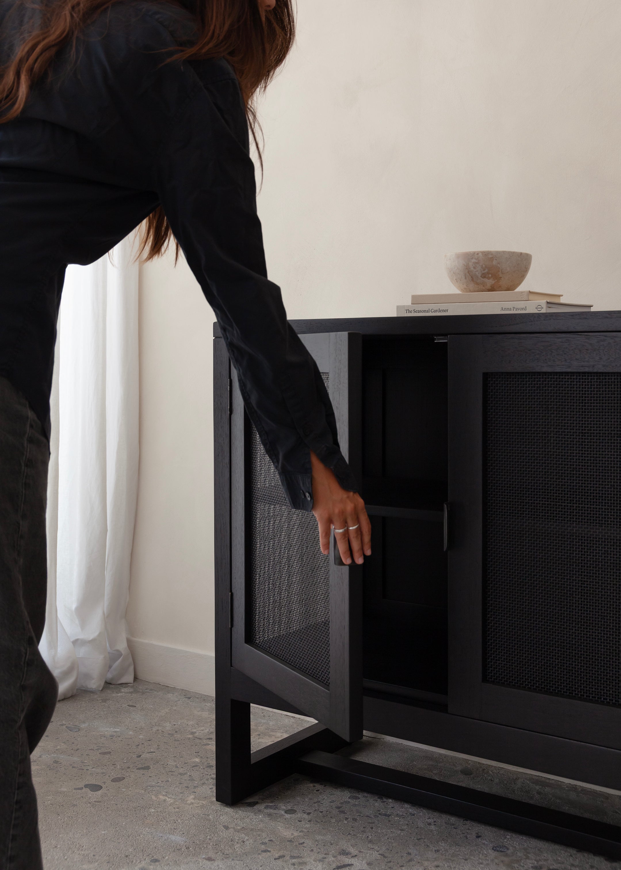 Alba Teak Sideboard / Black