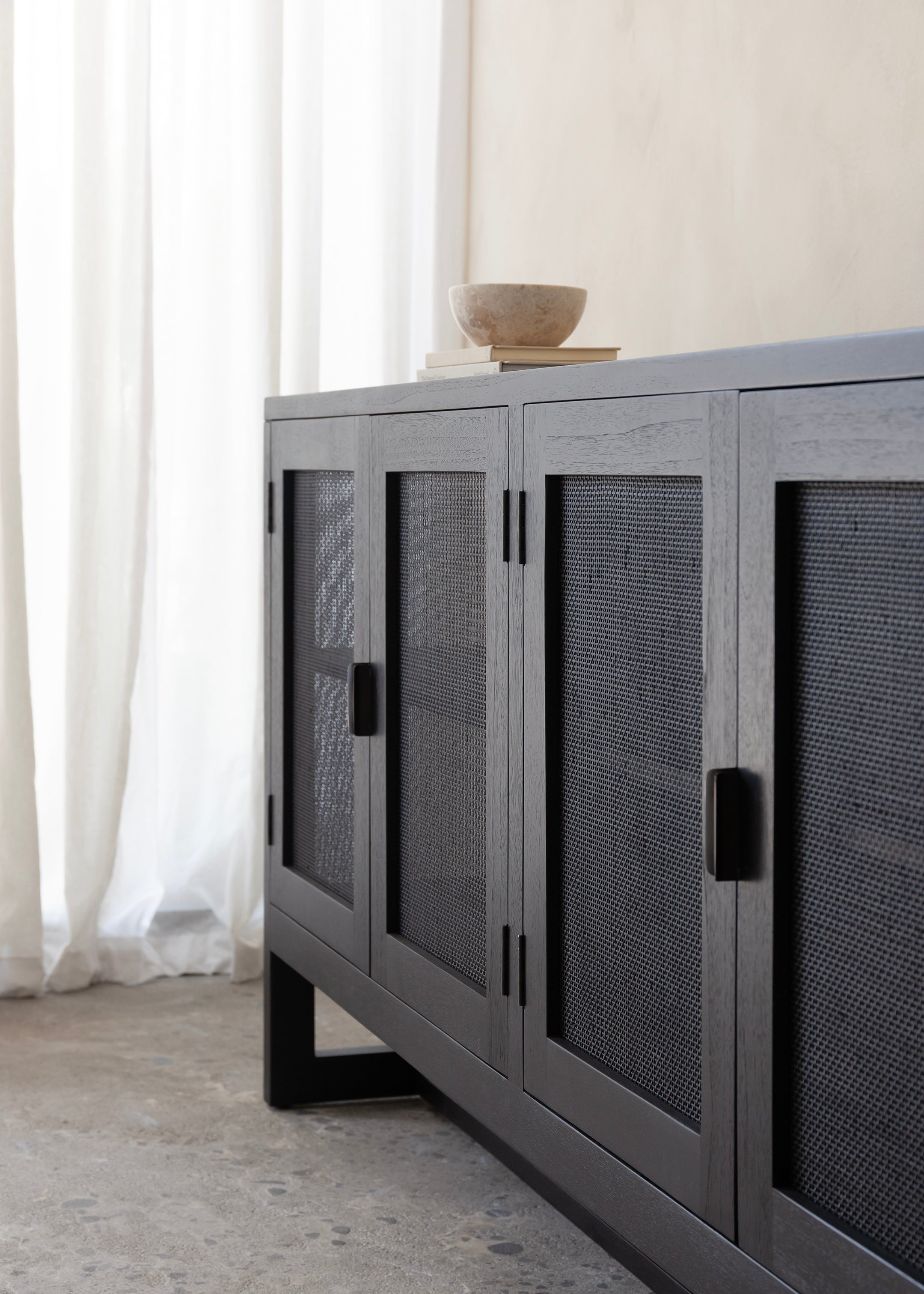 Alba Teak Sideboard / Black
