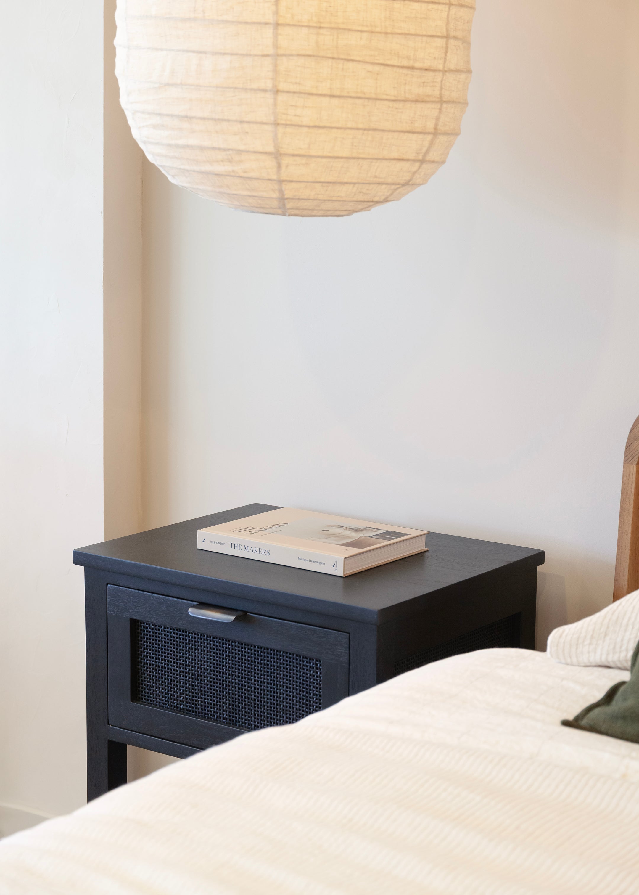 Alba Teak Bedside / Black