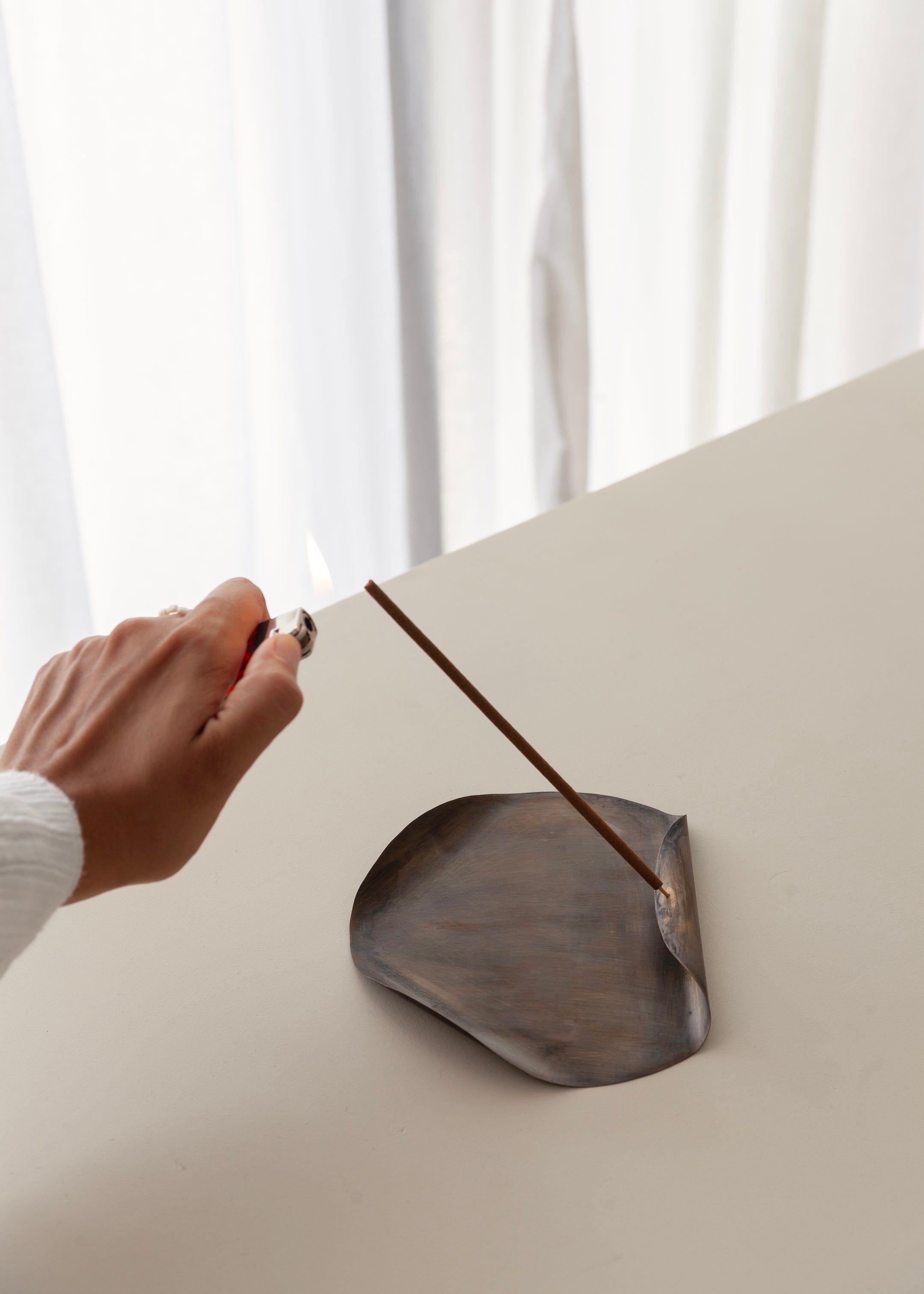 Bulan Brass Incense Holder