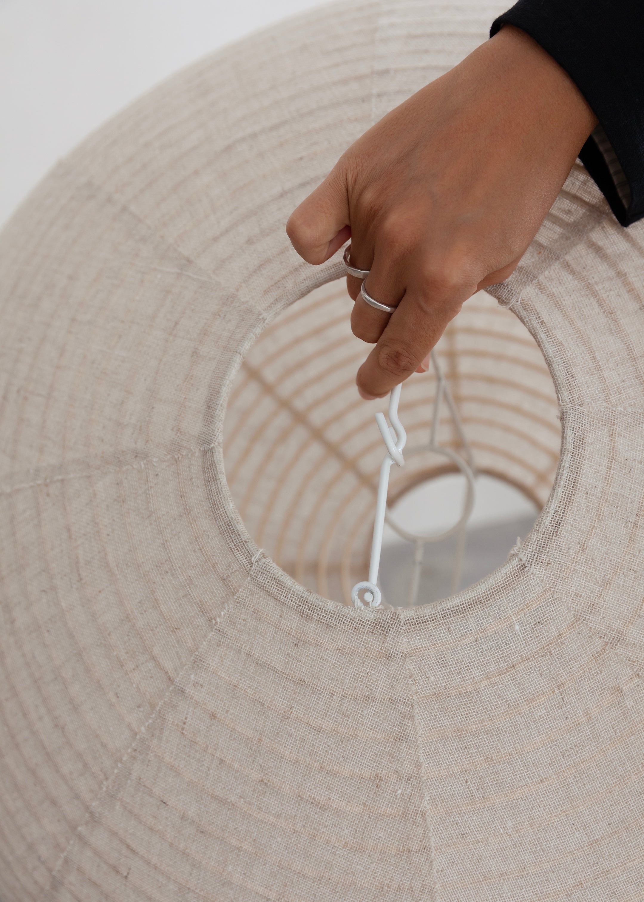 Celia Linen Lantern / Natural