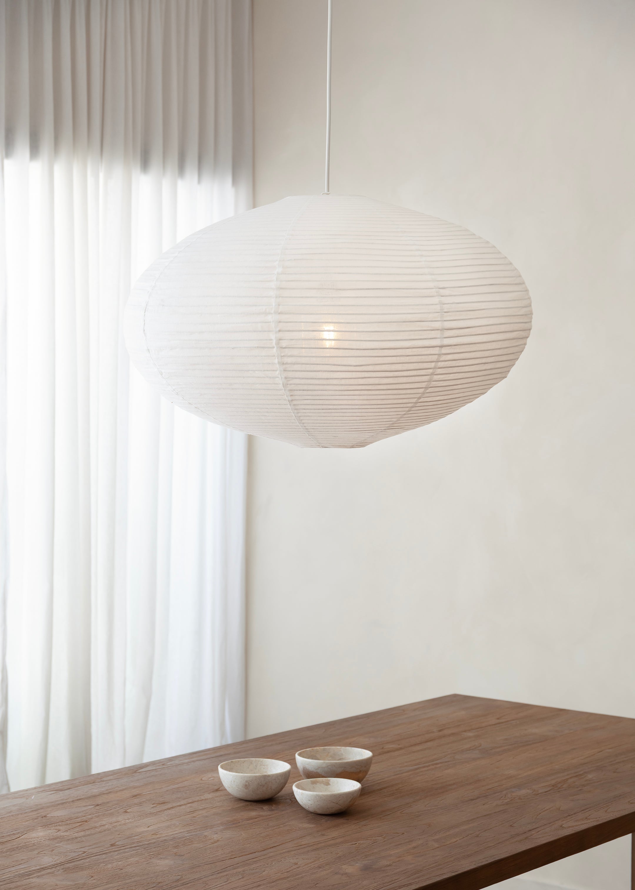 Celia Linen Lantern / Off White