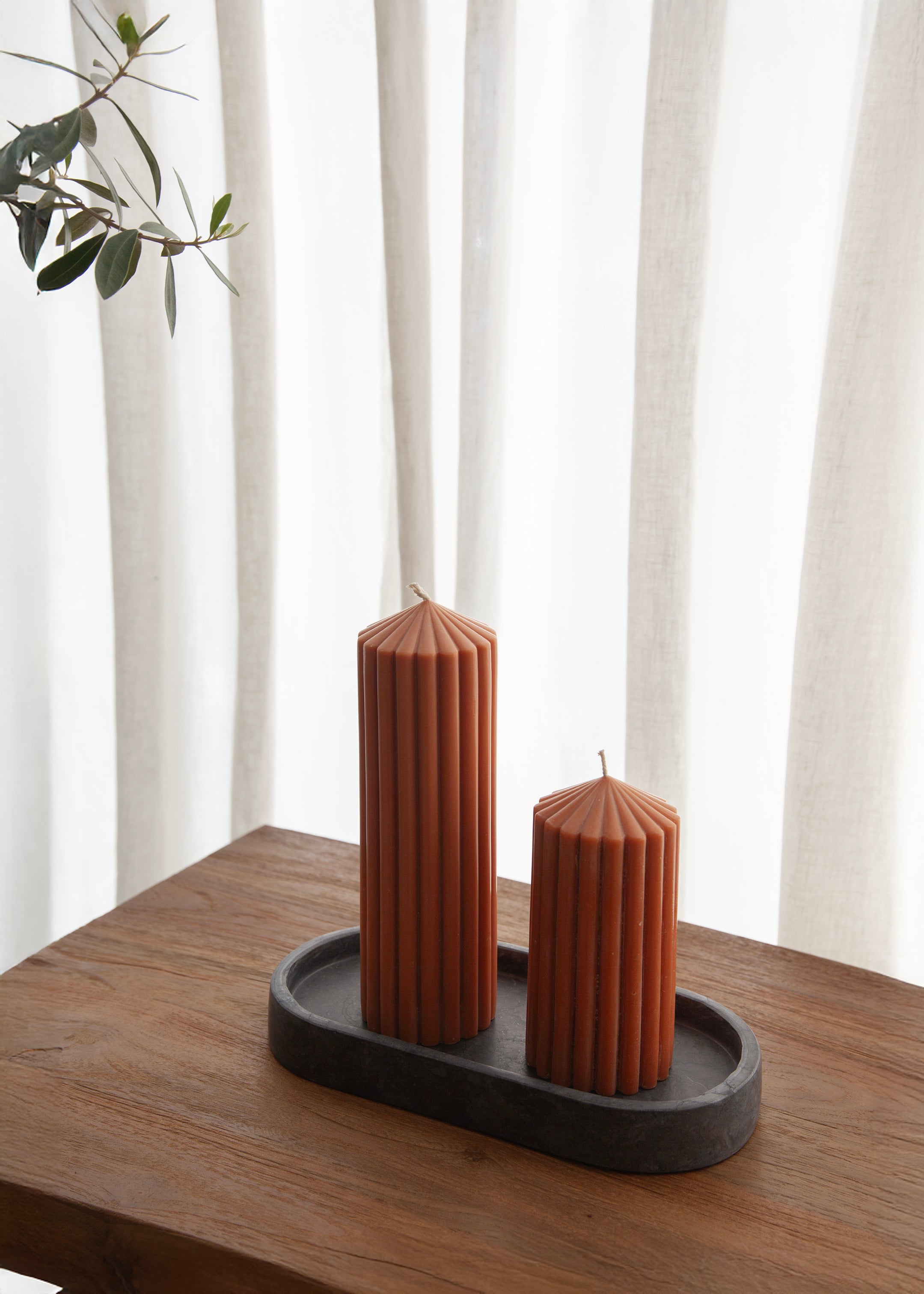 Cirque Pillar Candle / Cognac