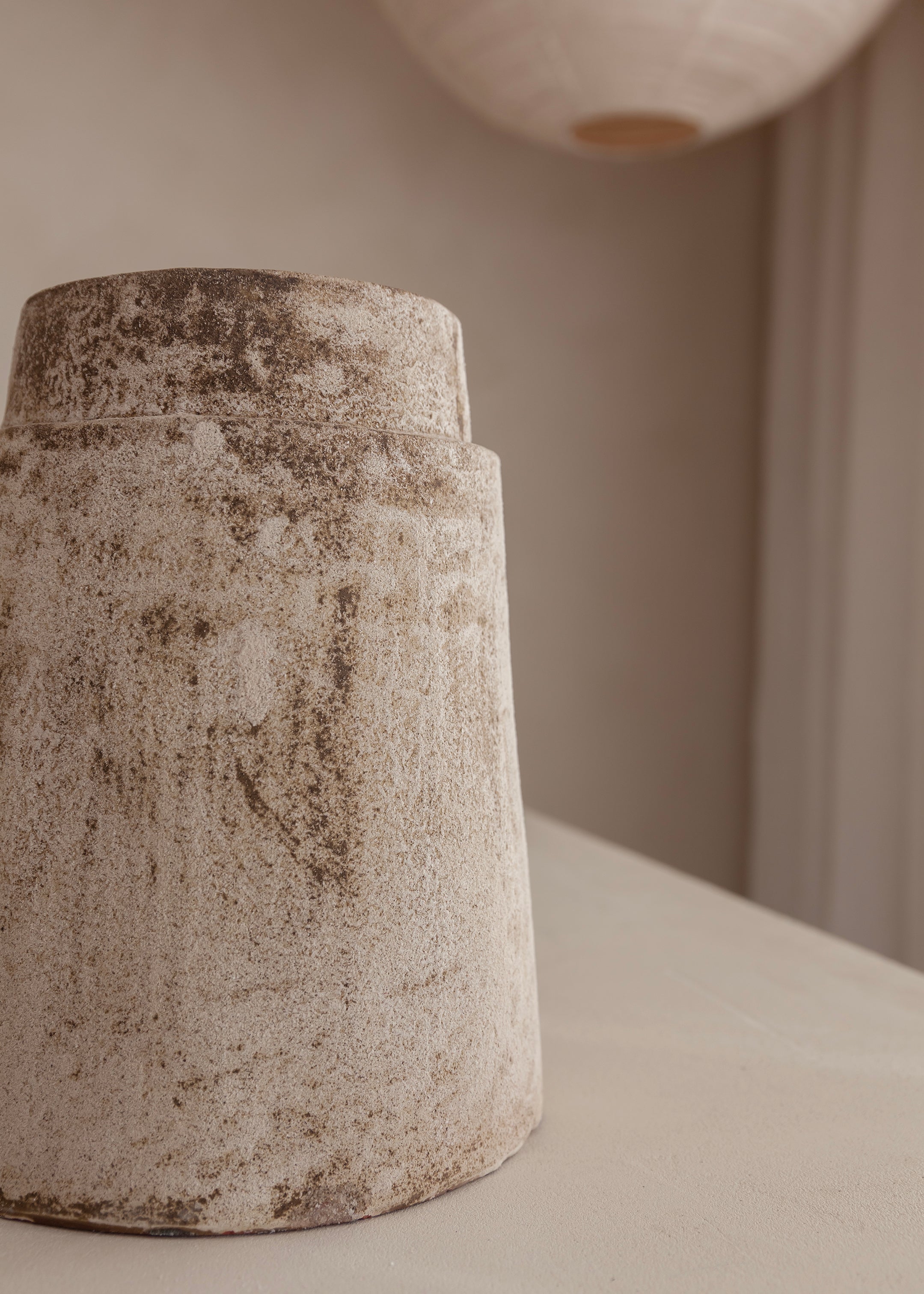 Earthenware Tapered Vessel / Aged Natural