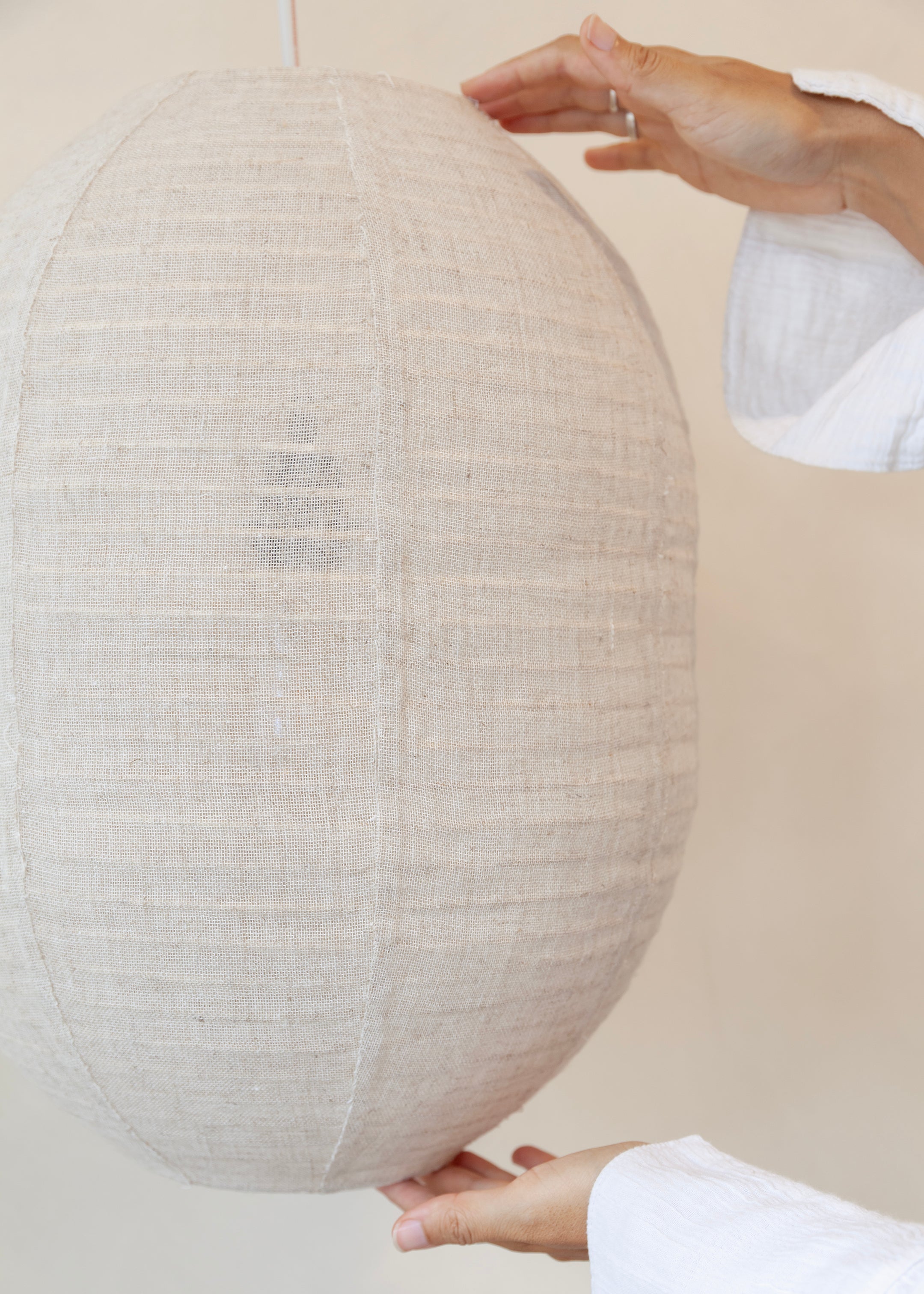 Elva Linen Lantern / Natural