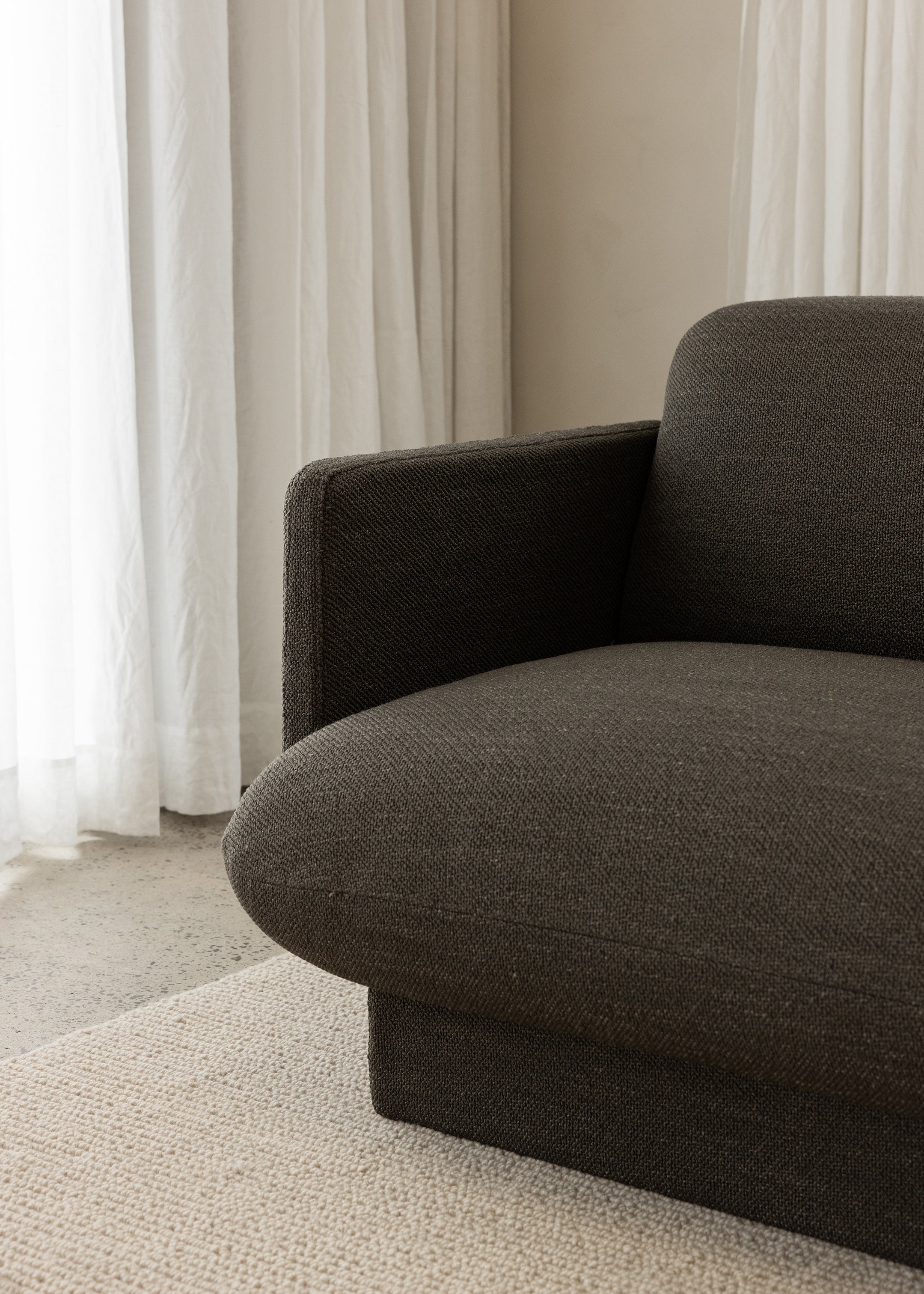 Ivy 3 Seater Sofa / Dark Olive