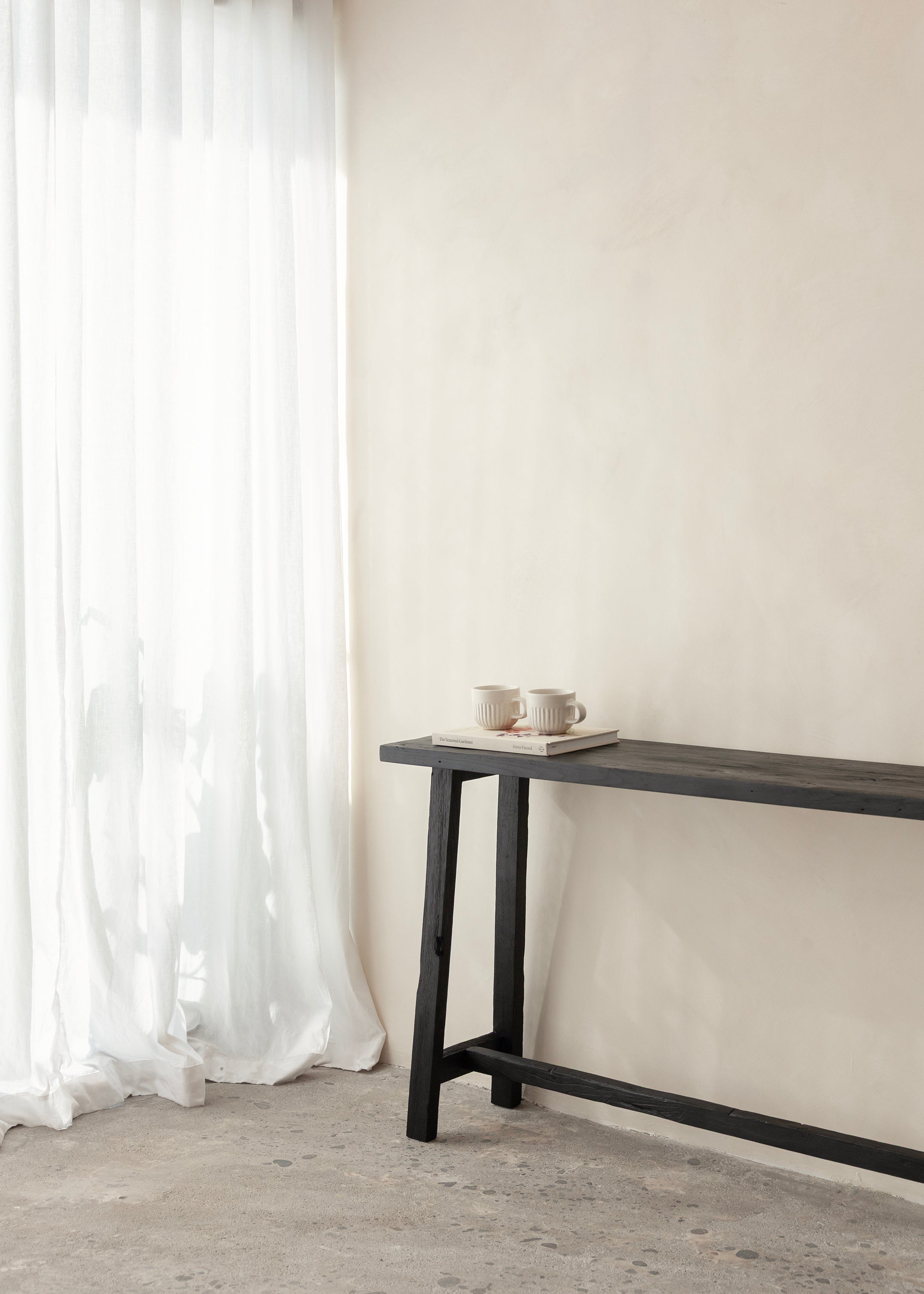 Jasmine Teak High Bench / Black