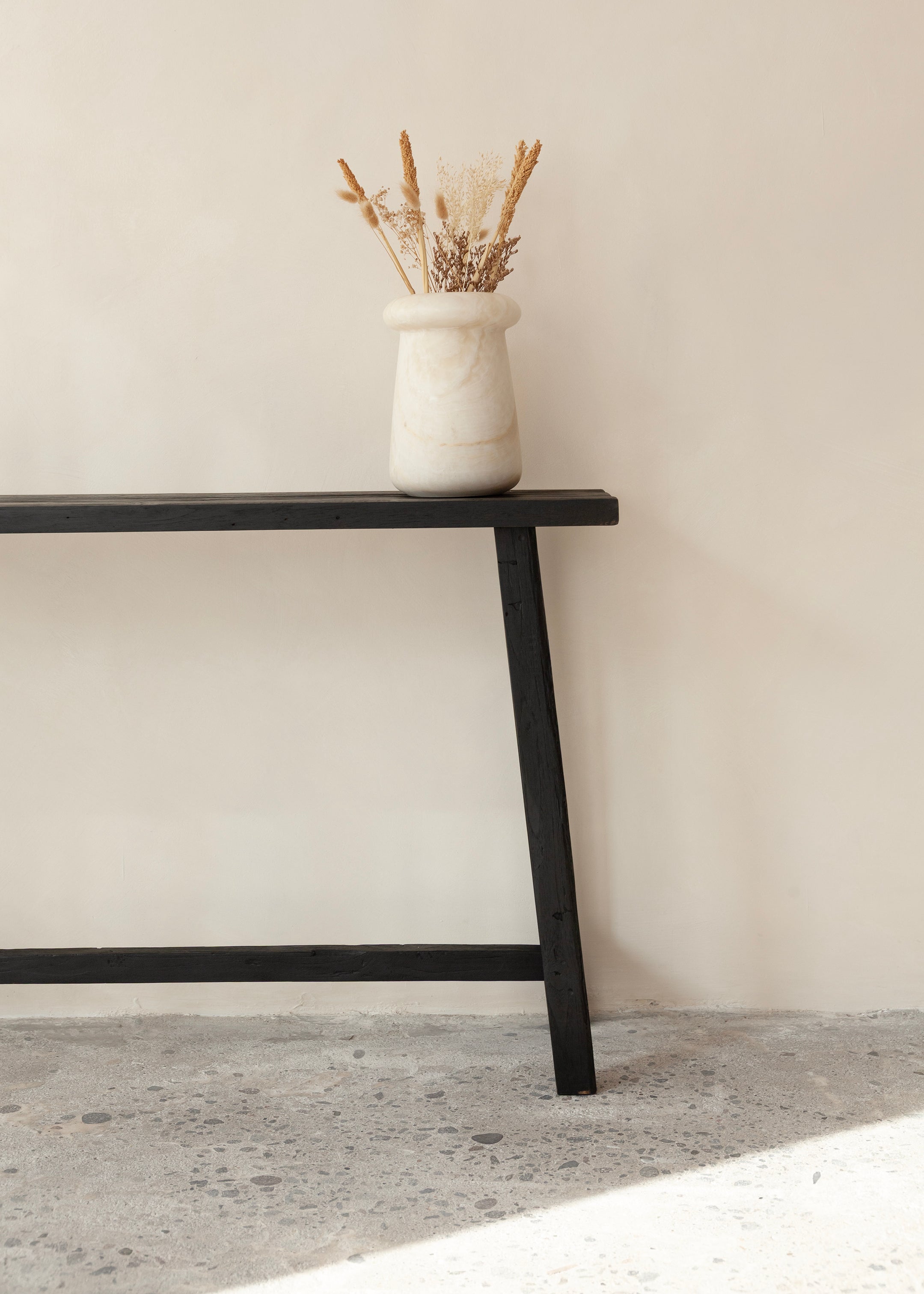 Jasmine Teak High Bench / Black