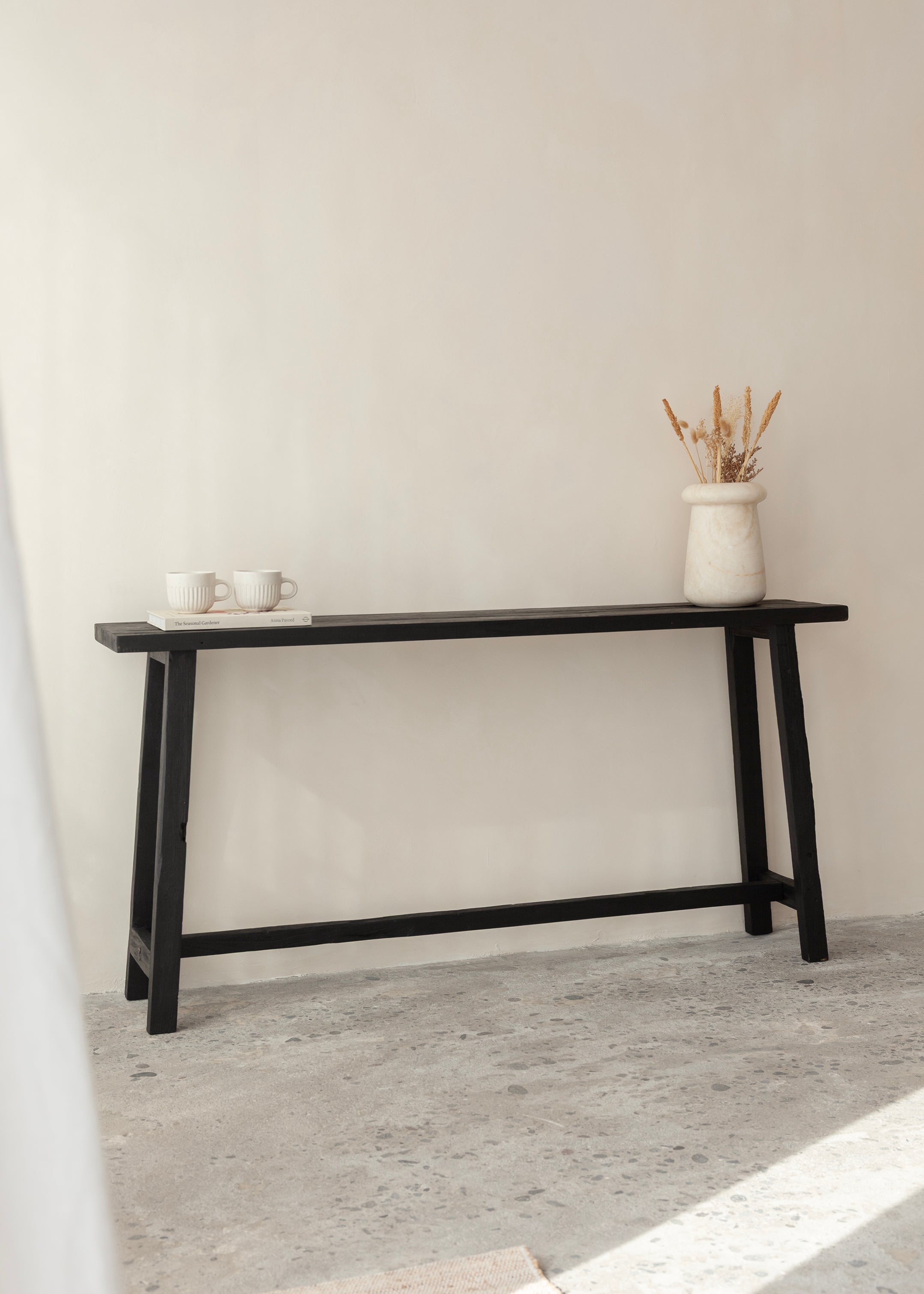 Jasmine Teak High Bench / Black