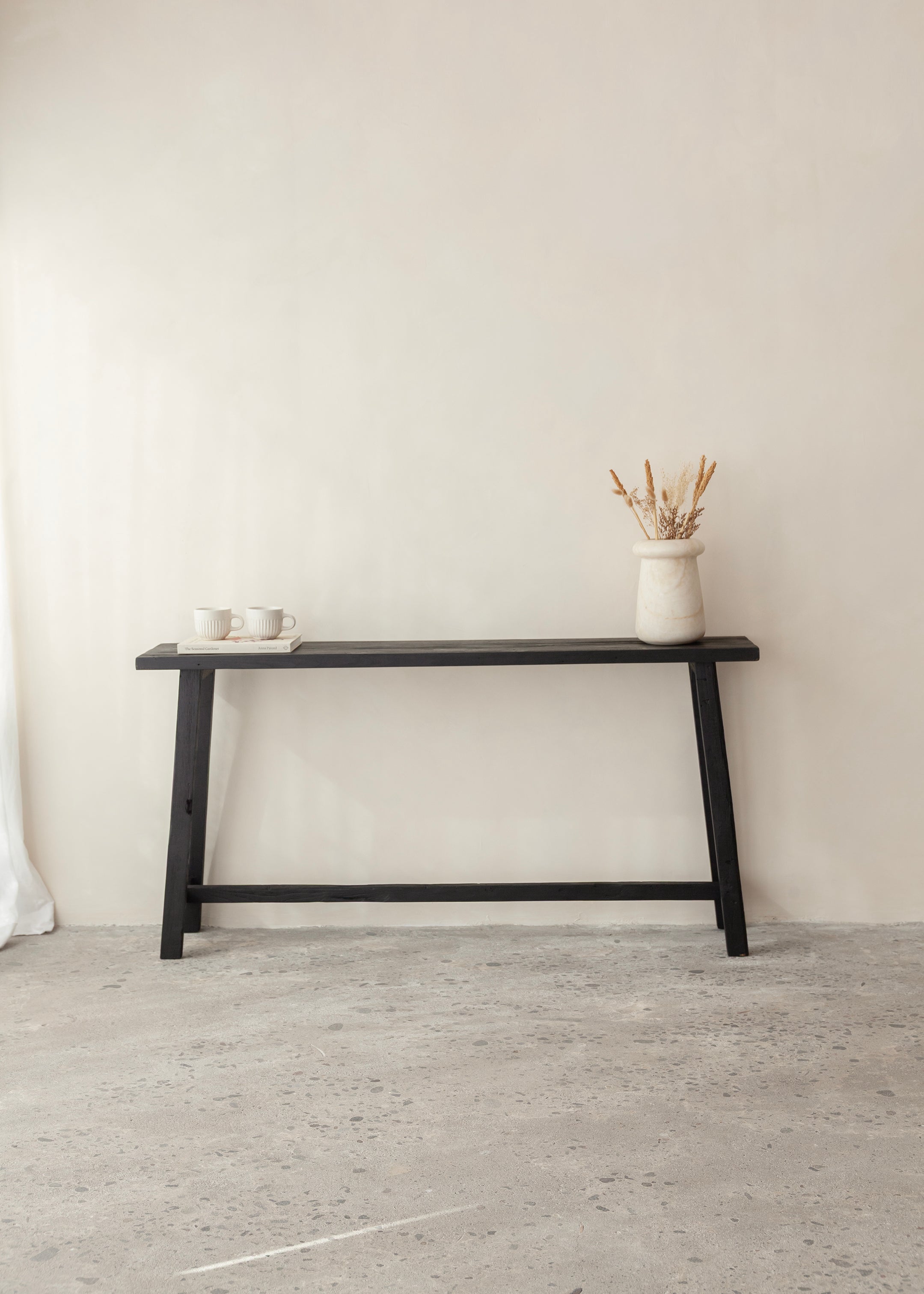 Jasmine Teak High Bench / Black