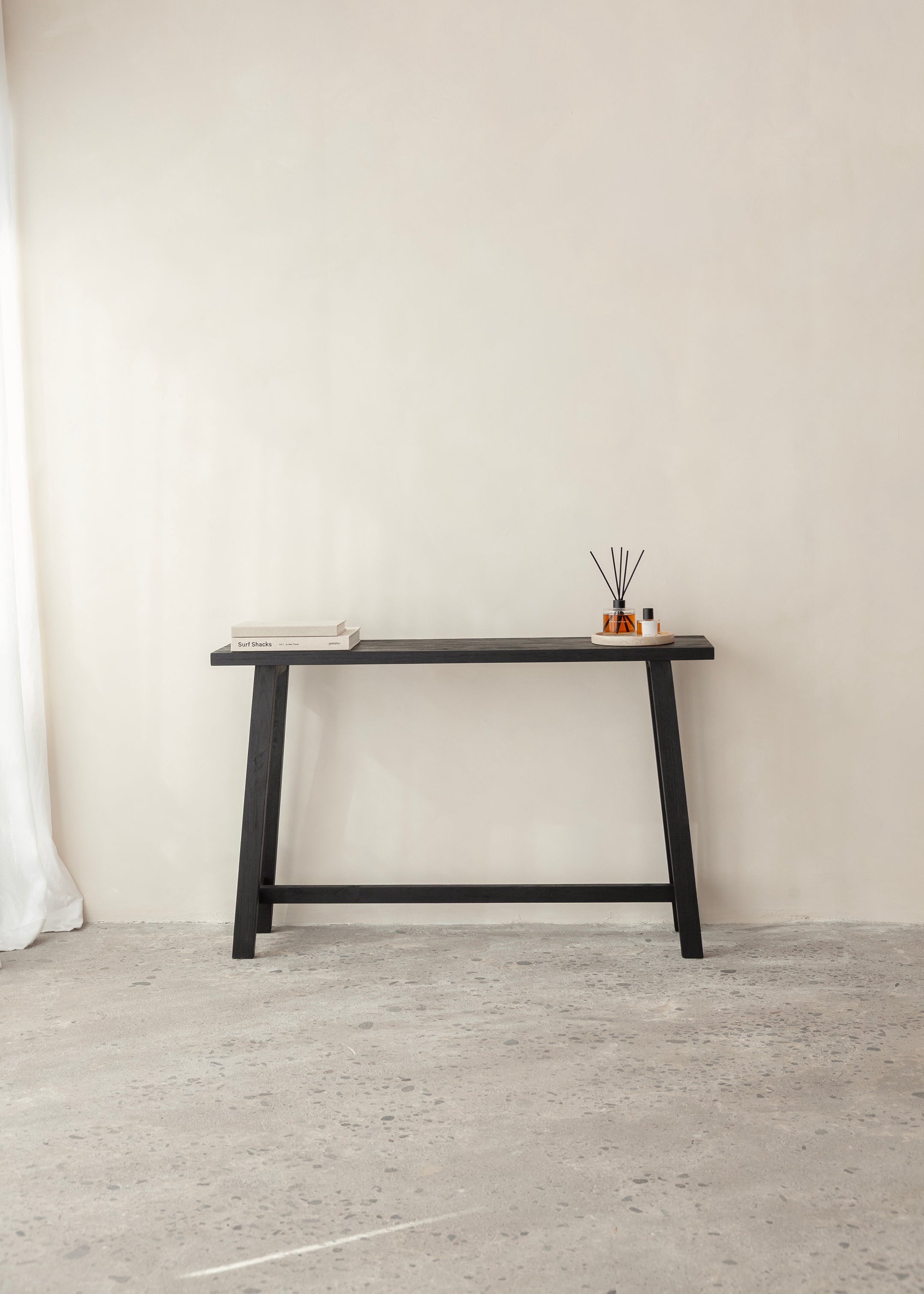 Jasmine Teak High Bench / Black