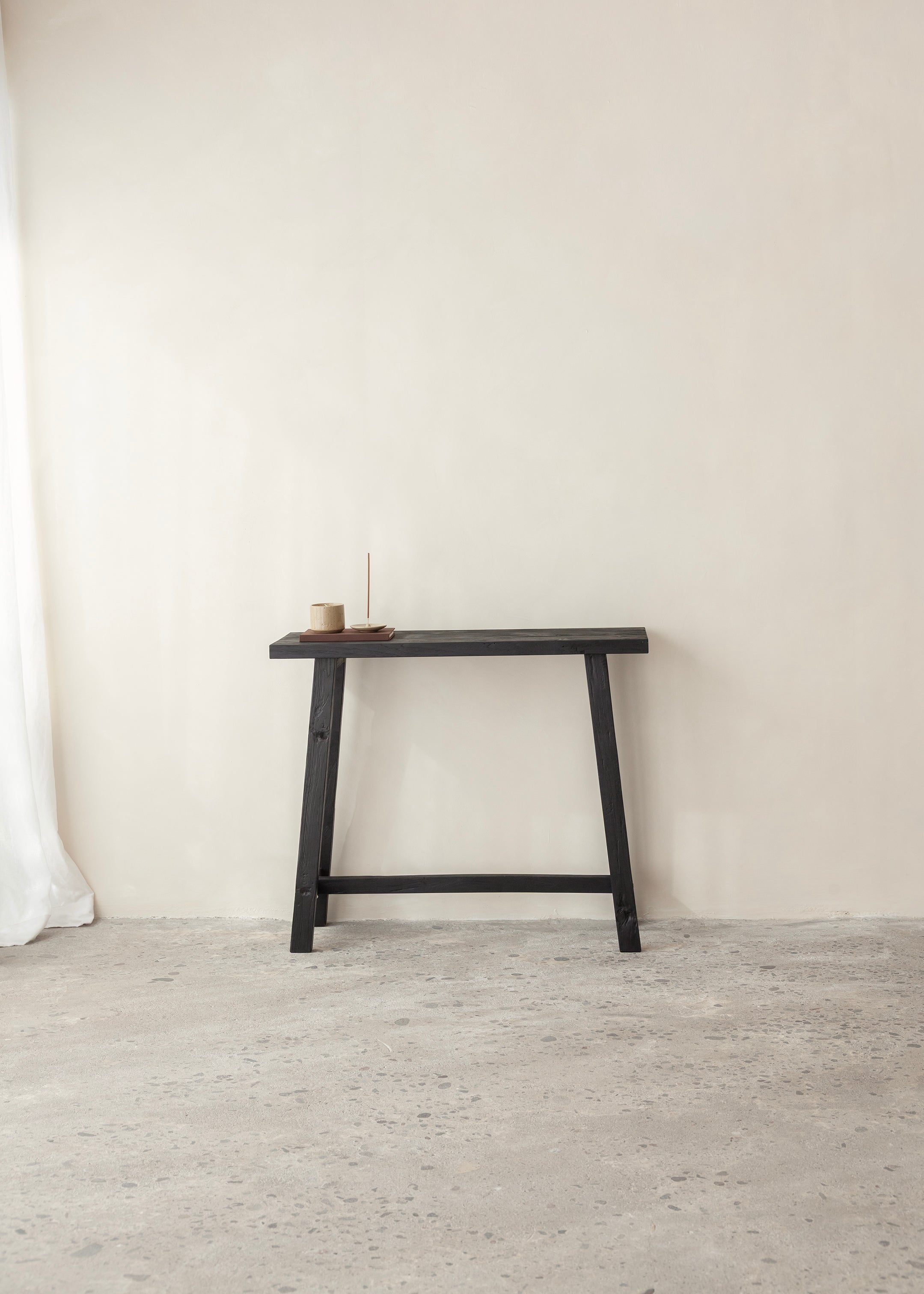 Jasmine Teak High Bench / Black