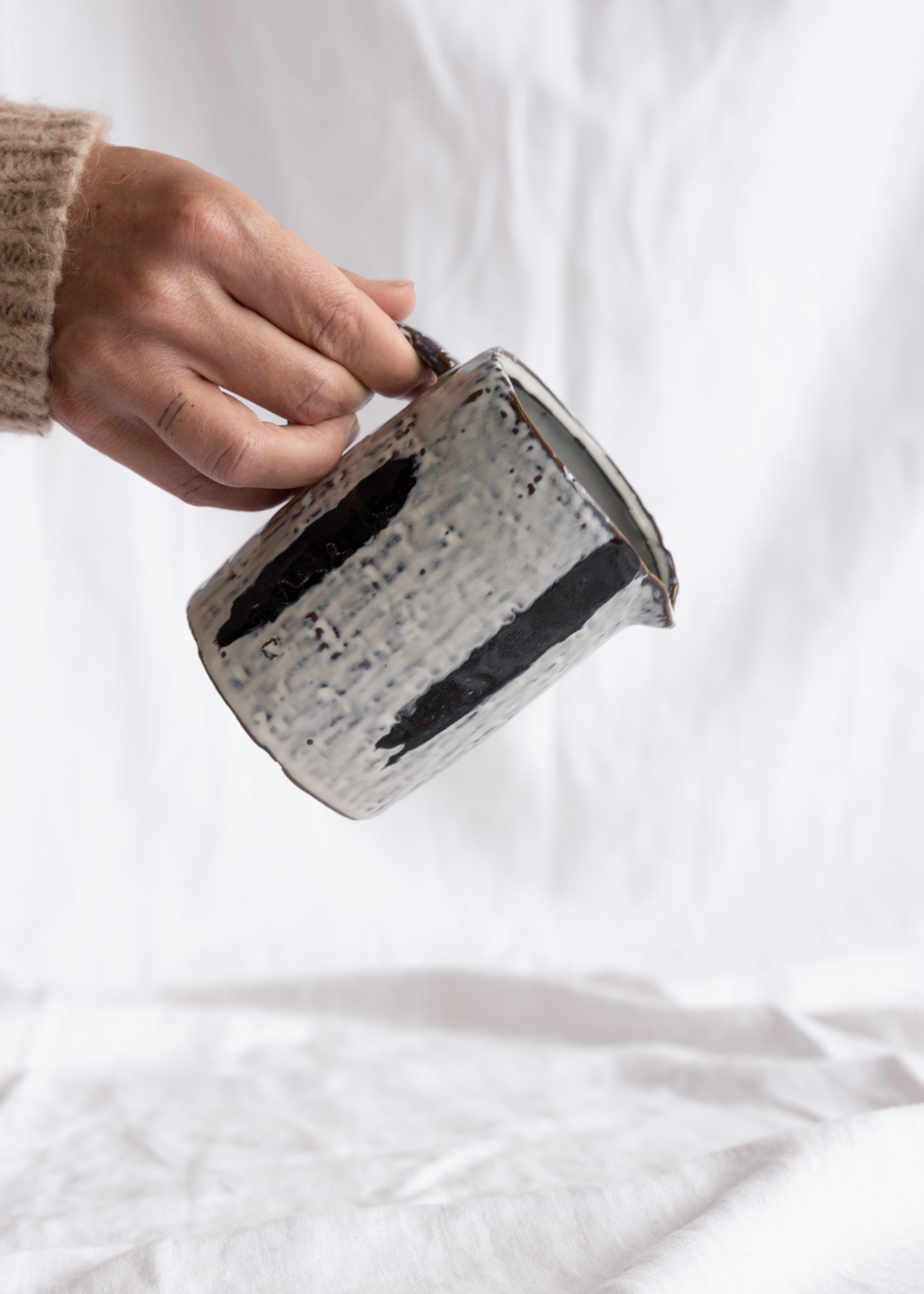Stoneware Jug / Blue Stripes