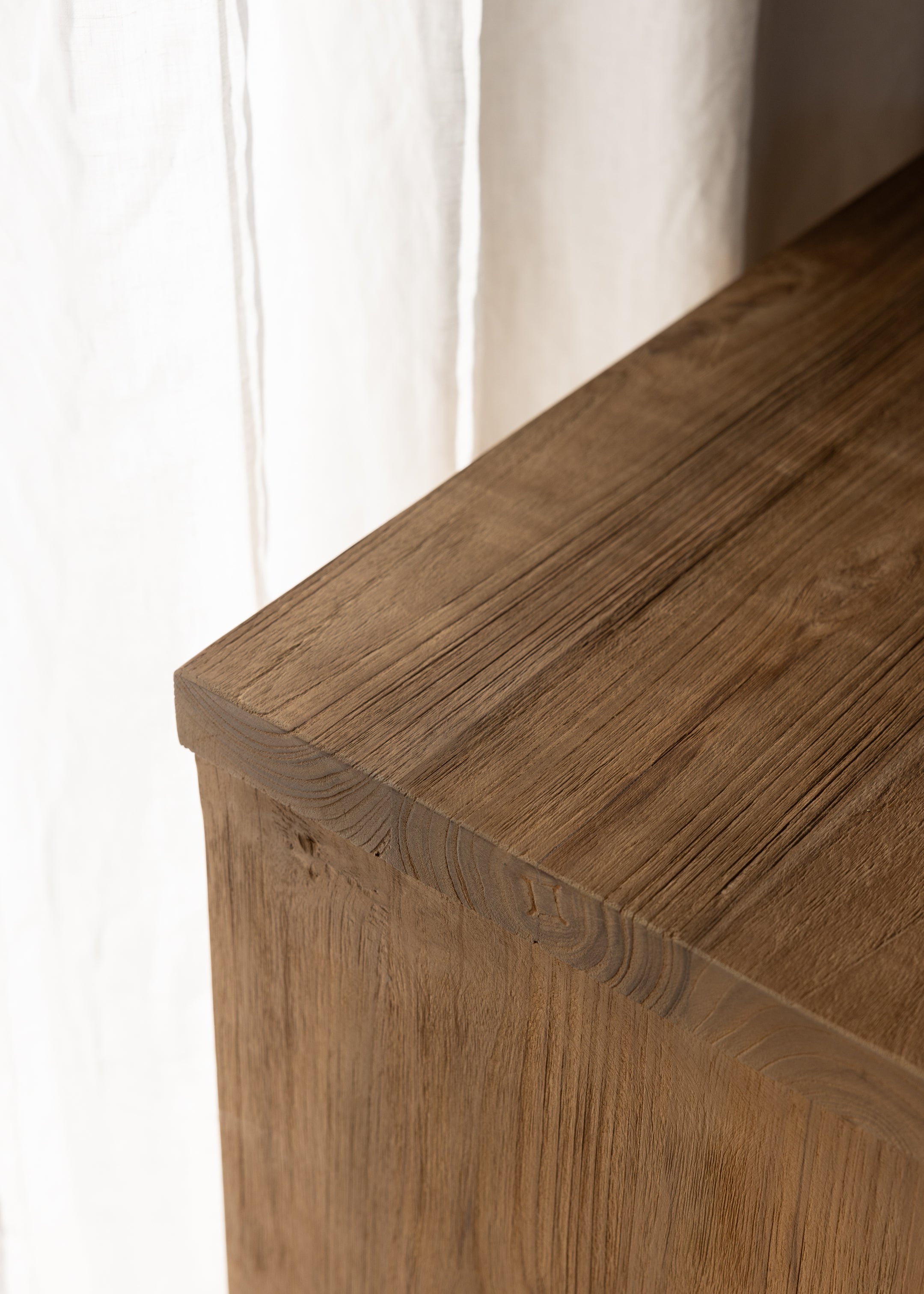 Mabo Glass Door Teak Cabinet