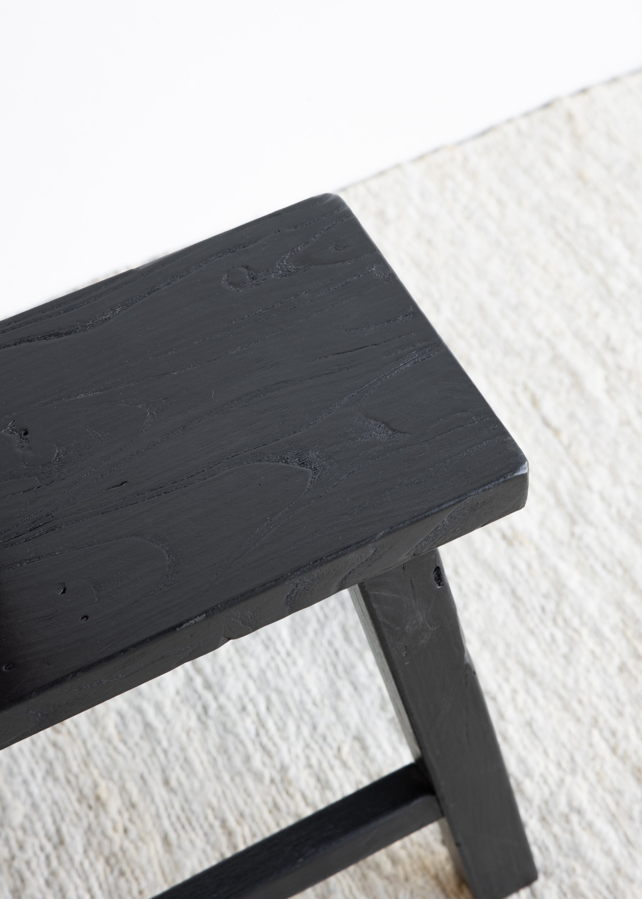Parq Rectangle Stool / Black