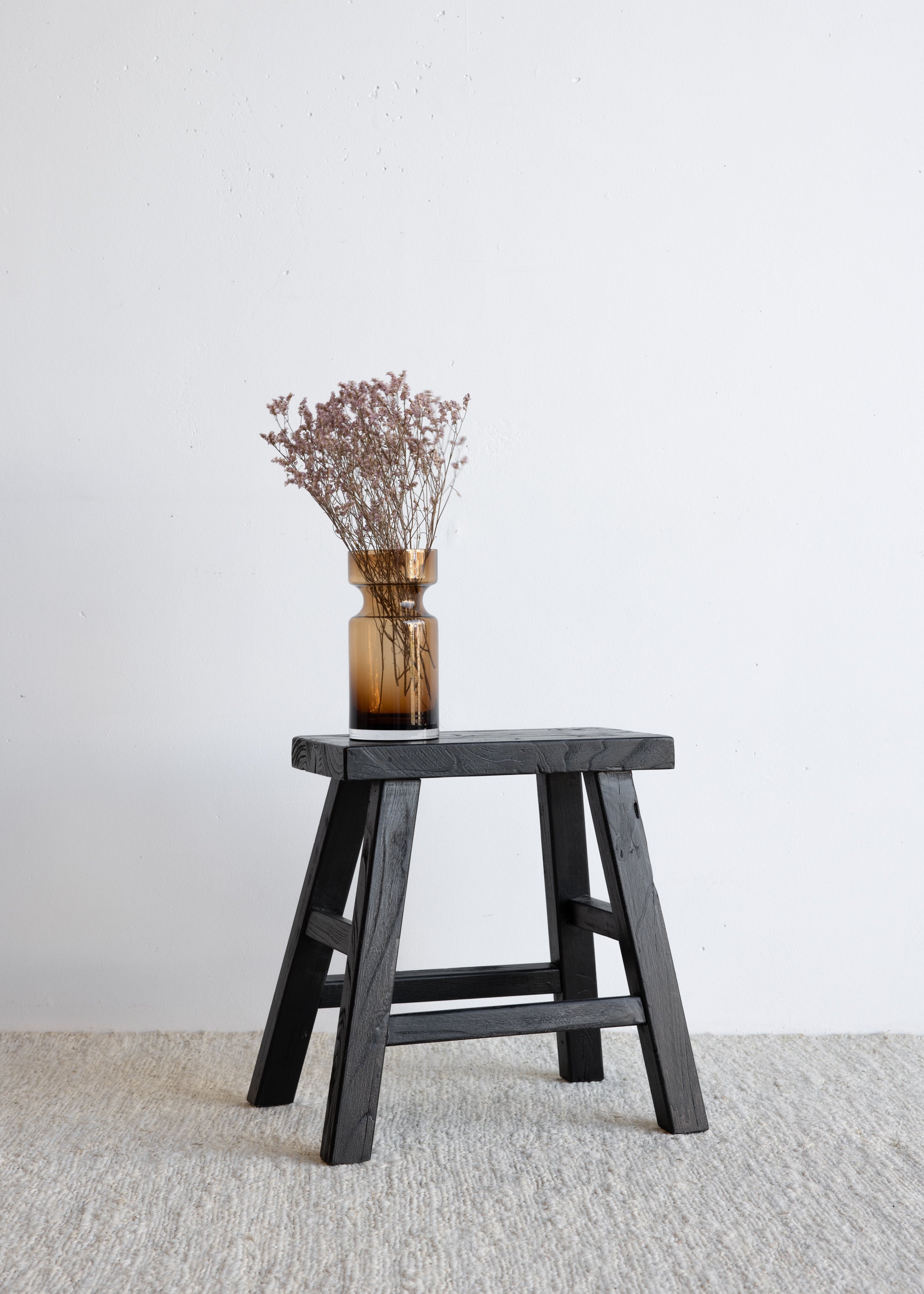 Parq Rectangle Stool / Black