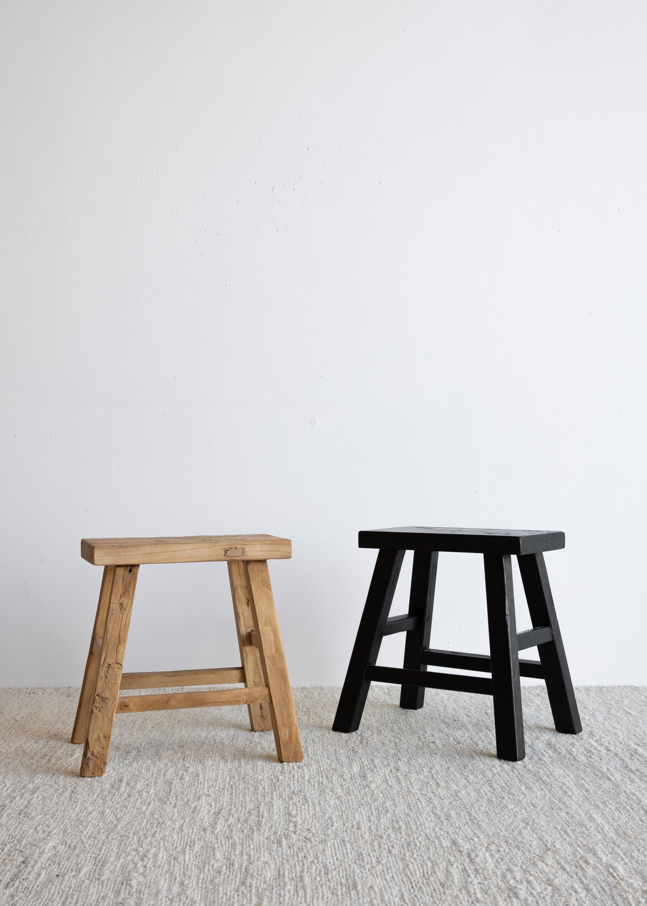 Parq Rectangle Stool / Black