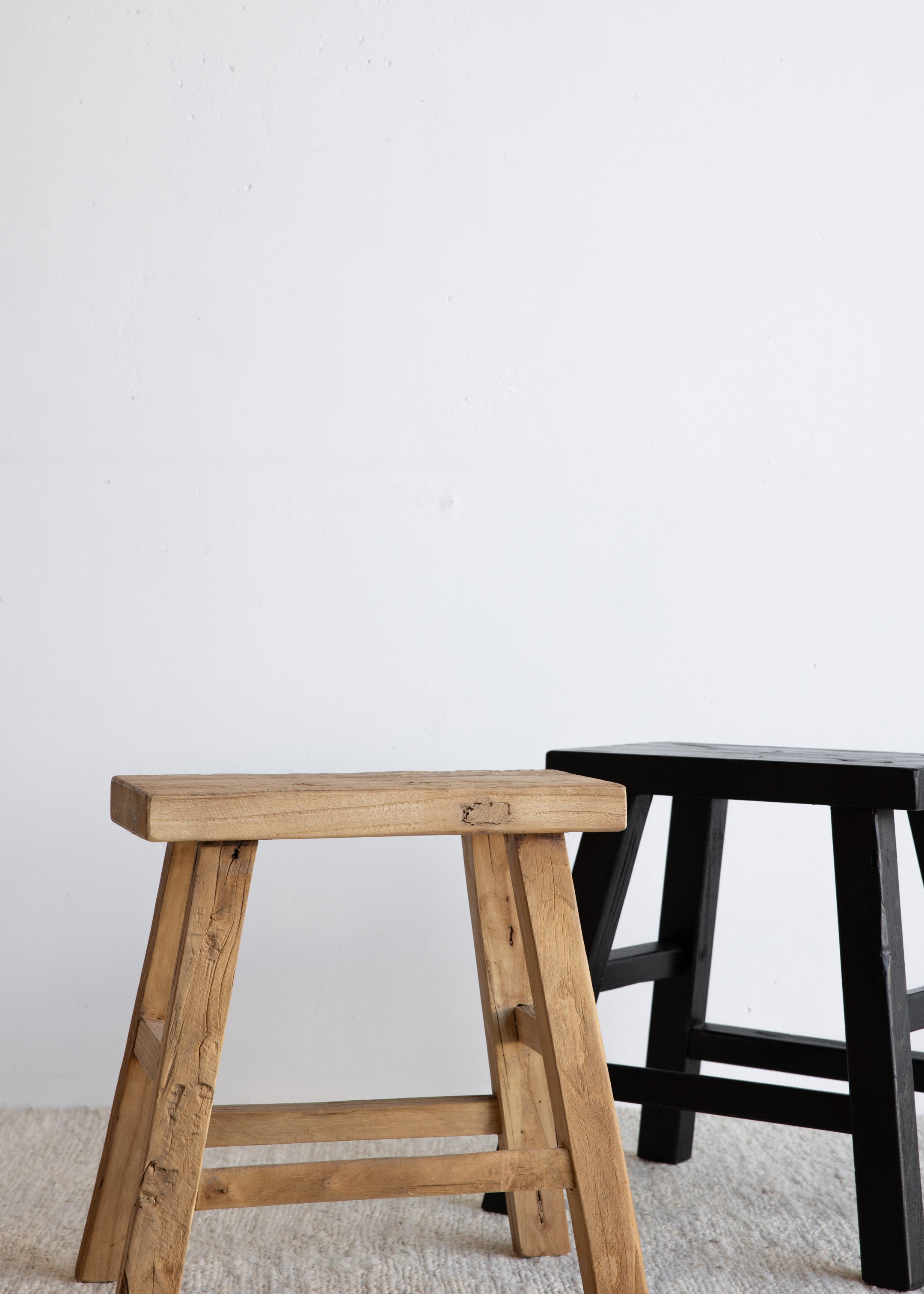Parq Rectangle Stool / Black