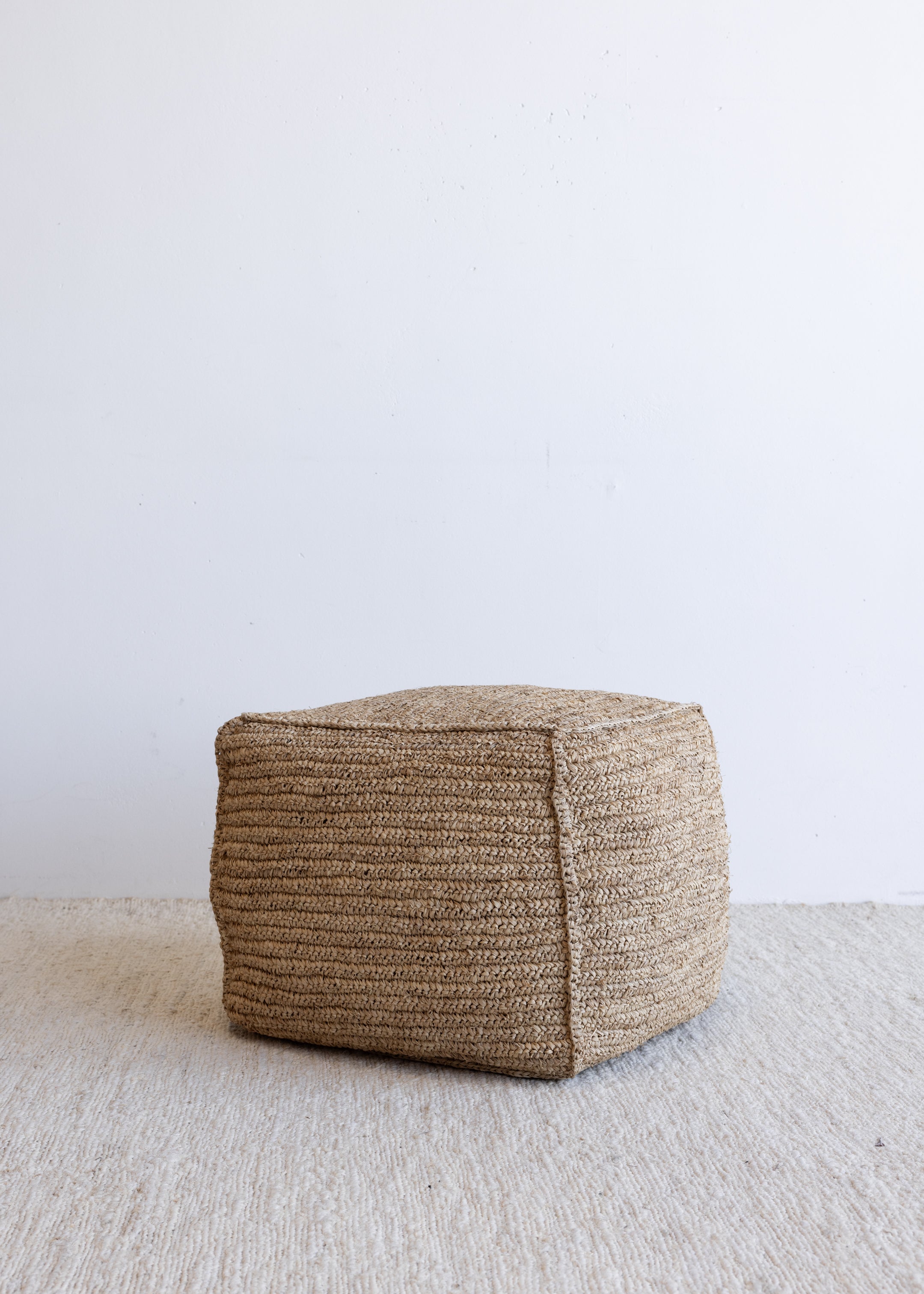 Sisal Square Pouf 45cm / Natural