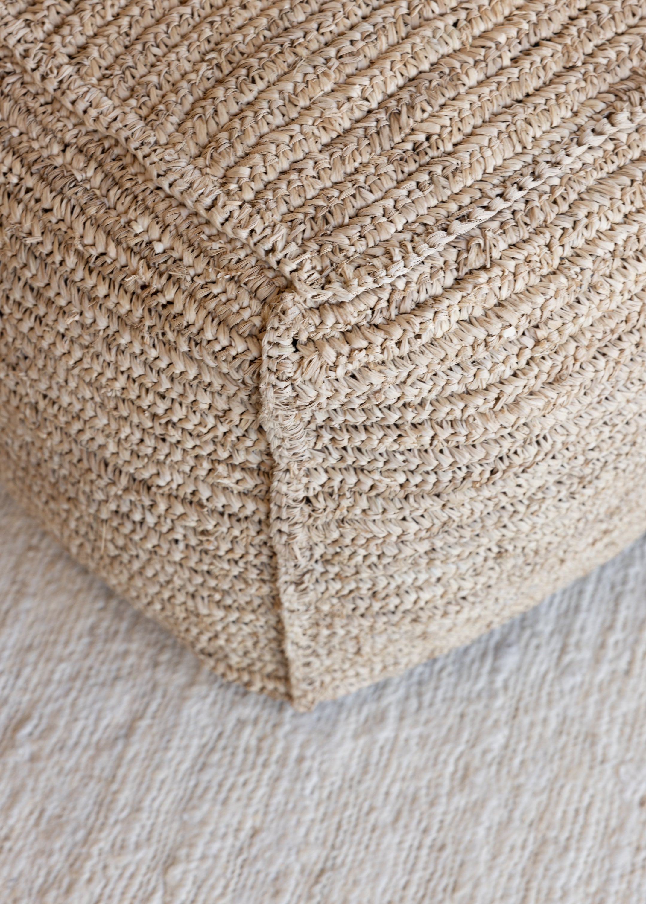 Sisal Square Pouf 45cm / Natural
