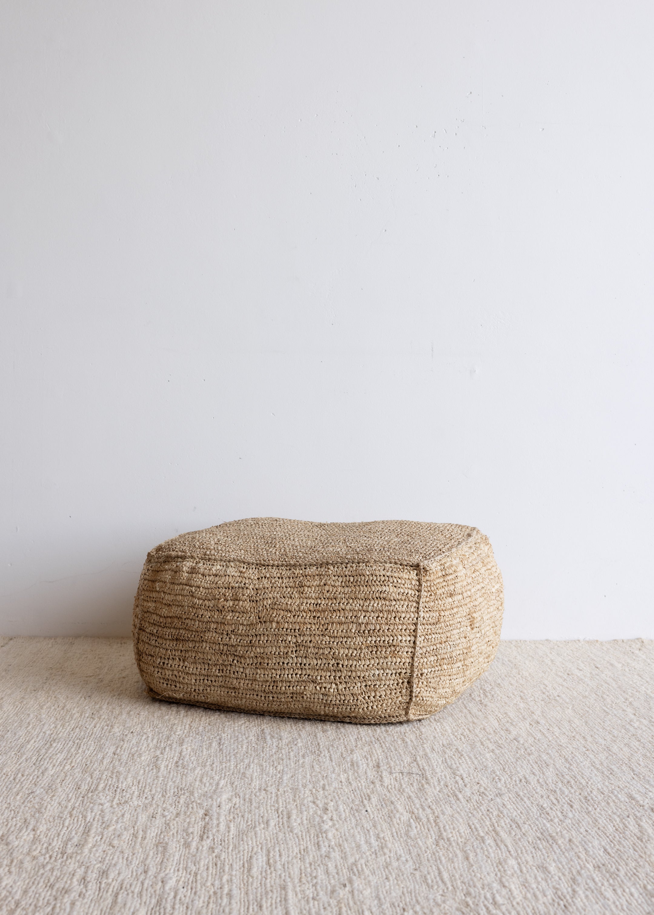 Sisal Square Pouf 80cm / Natural