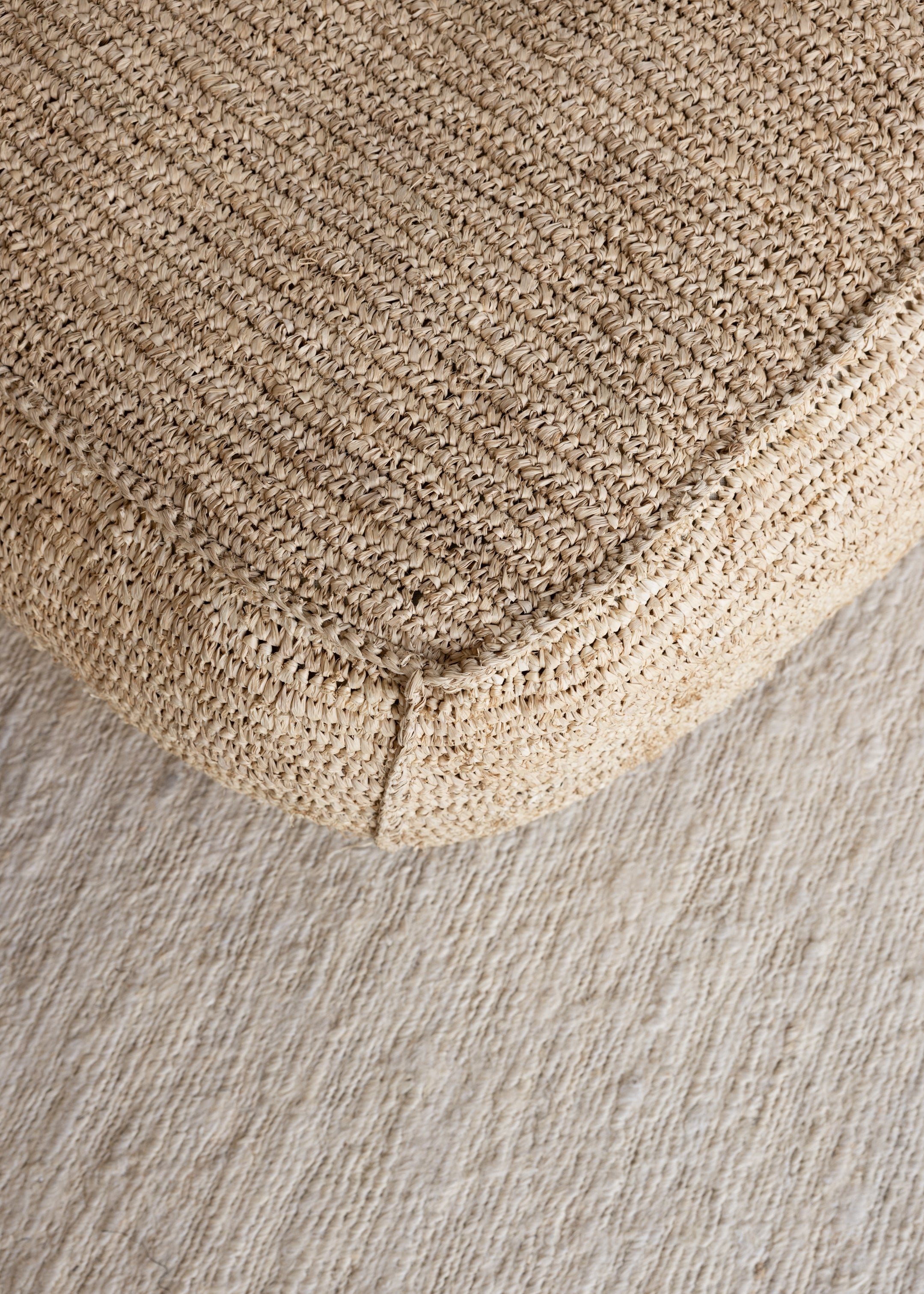 Sisal Square Pouf 80cm / Natural