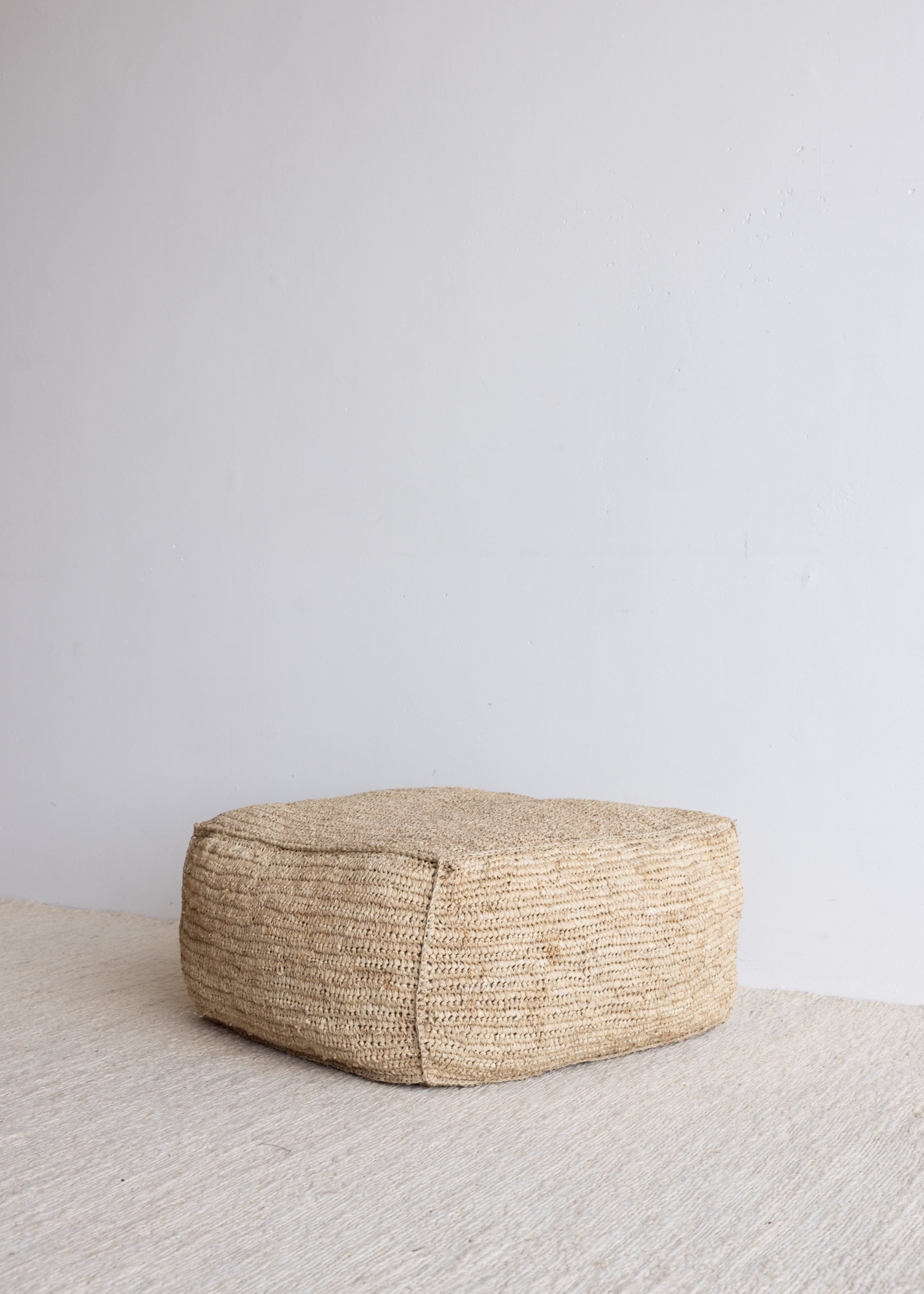 Sisal Square Pouf 80cm / Natural
