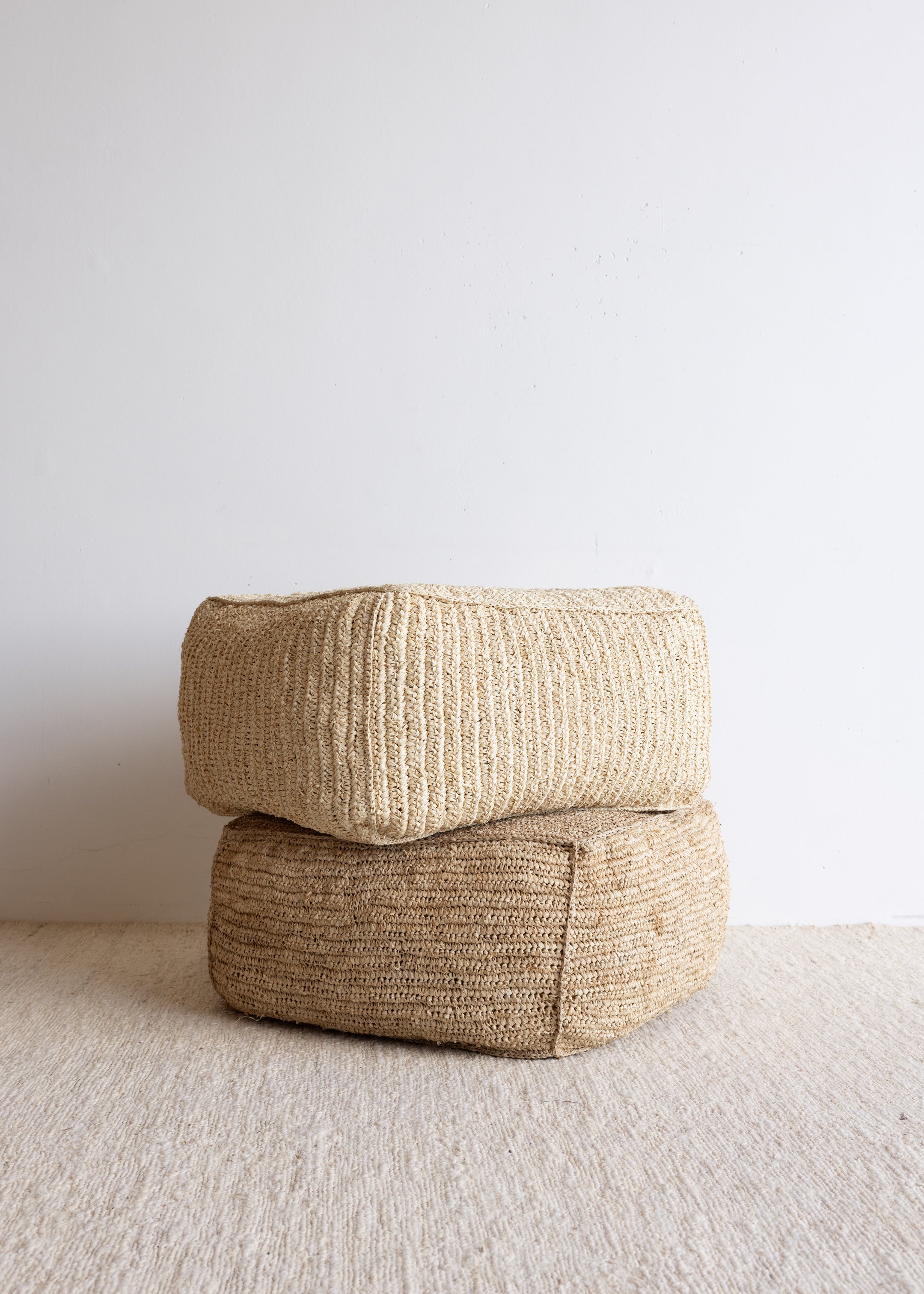 Sisal Square Pouf 80cm / Natural