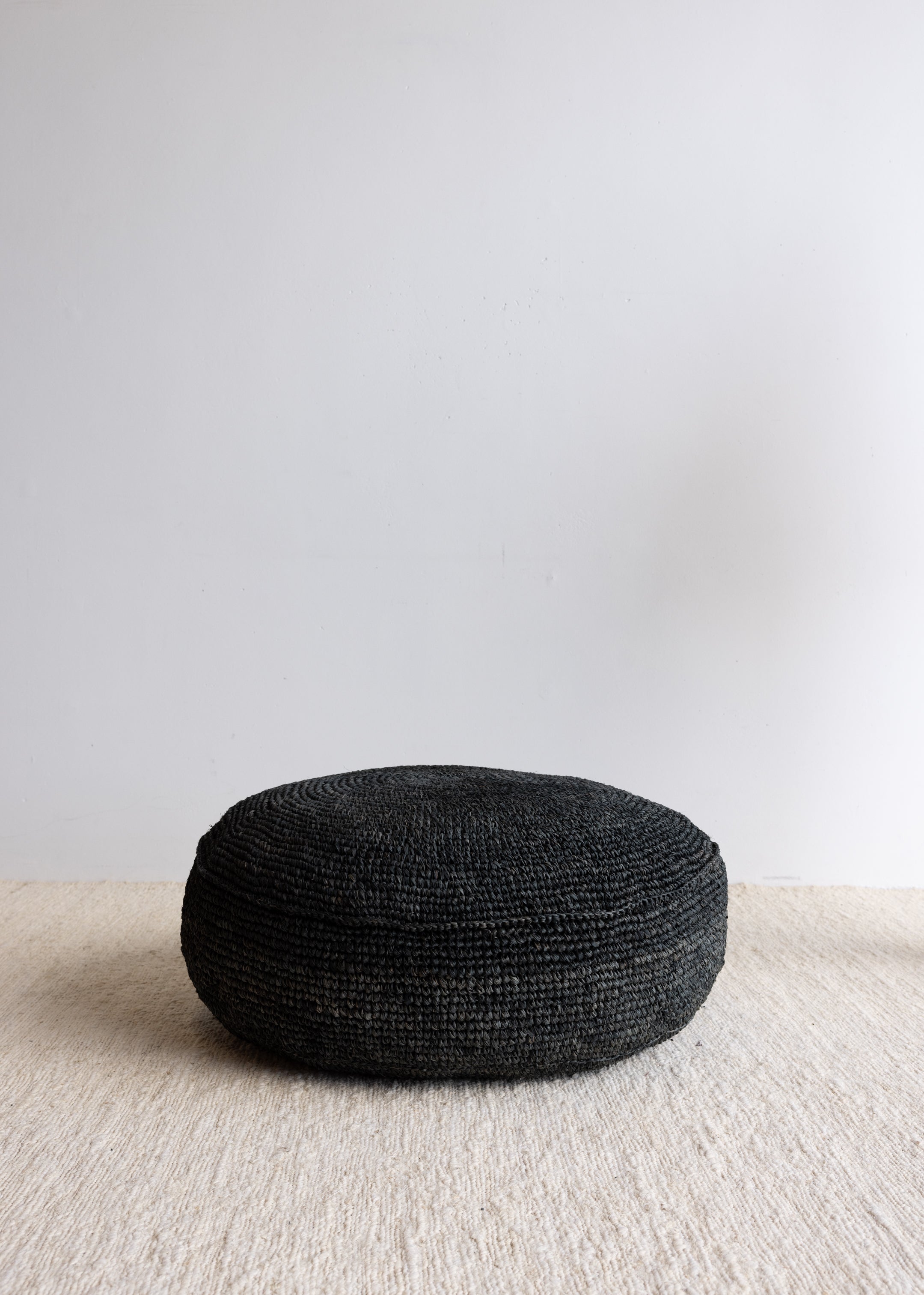 Sisal Pouf 80cm / Charcoal