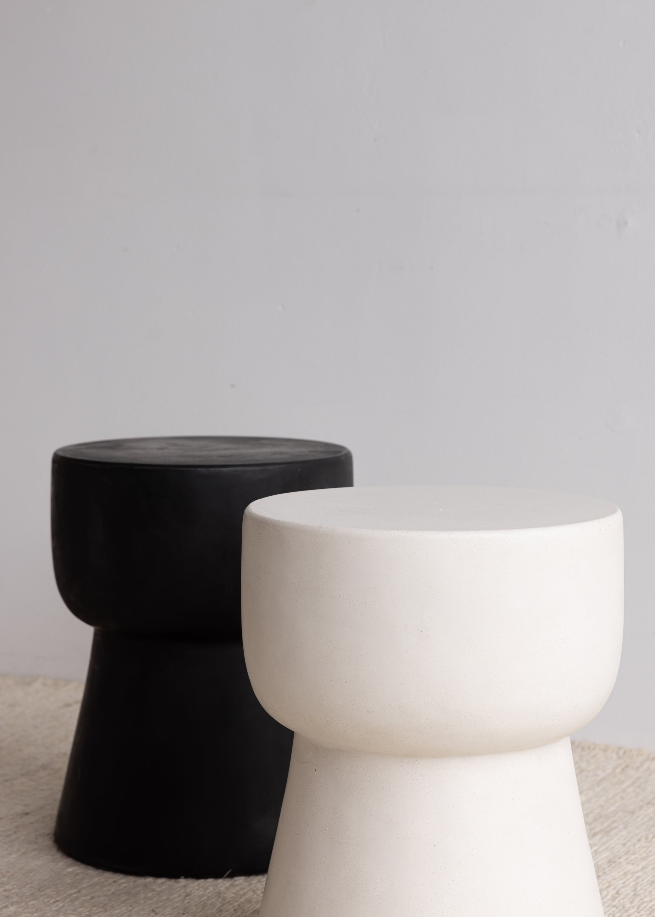 Frankie Stone Stool / Bone