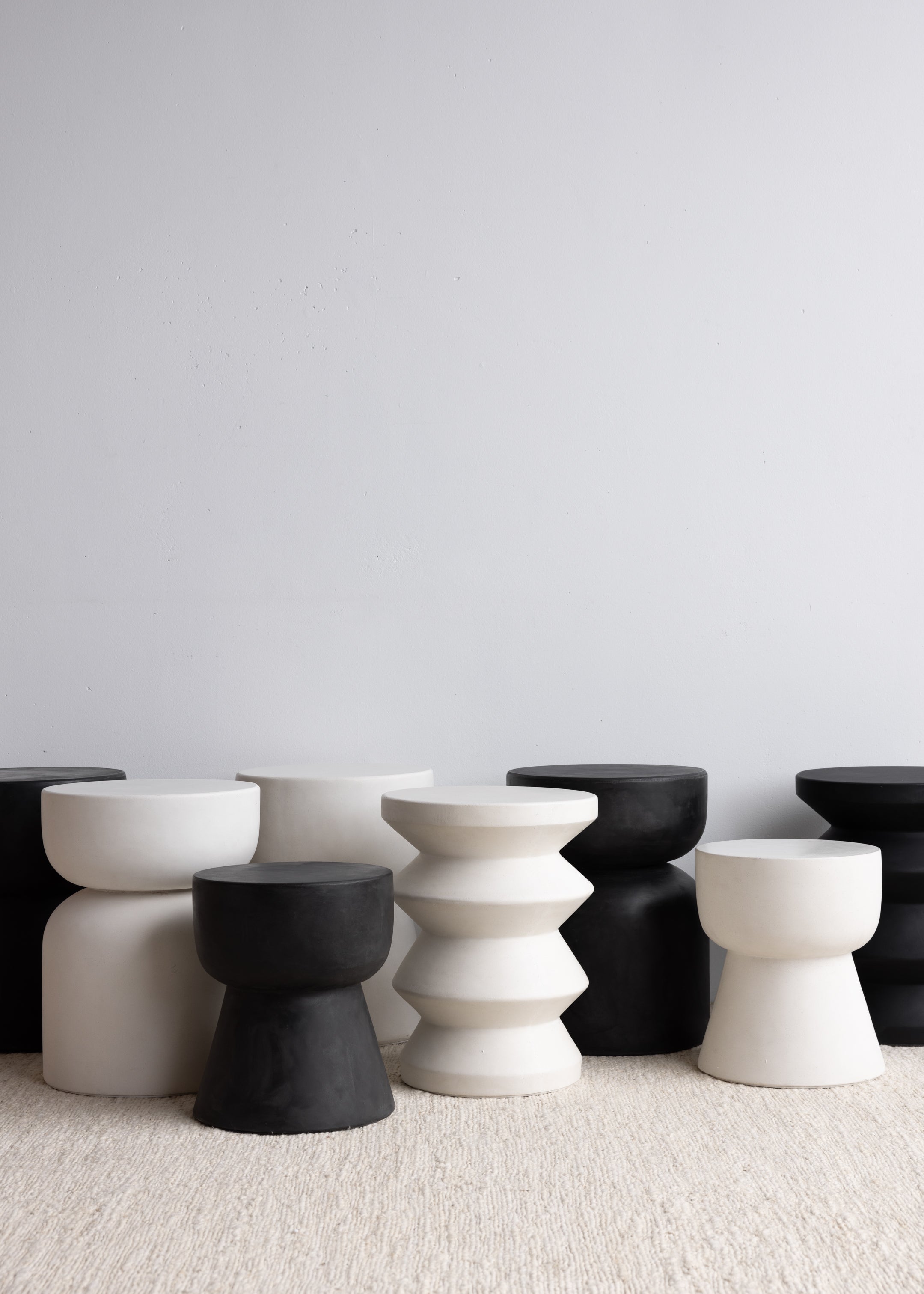 Mini Frankie Stone Stool / Bone