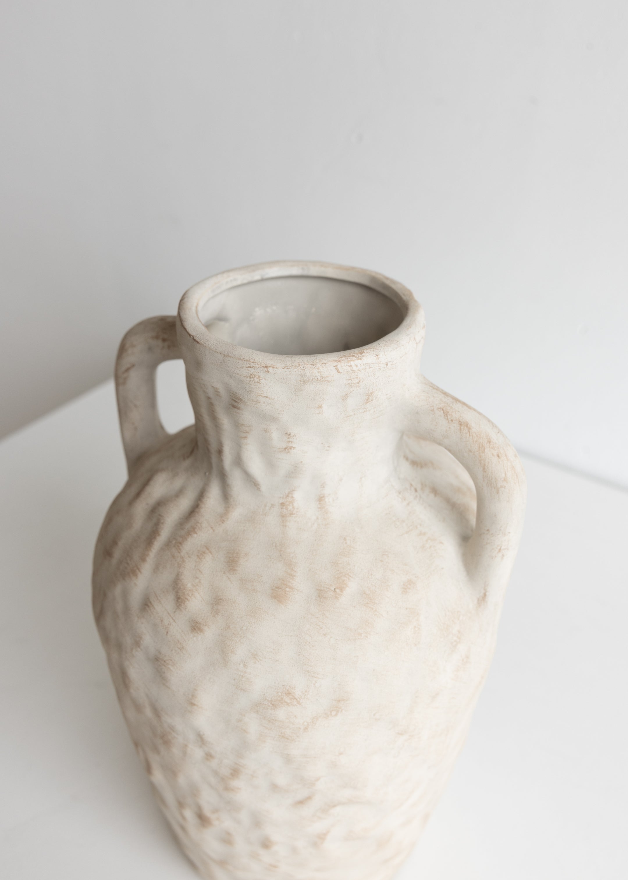 Rustic Ceramic Vase with Handles