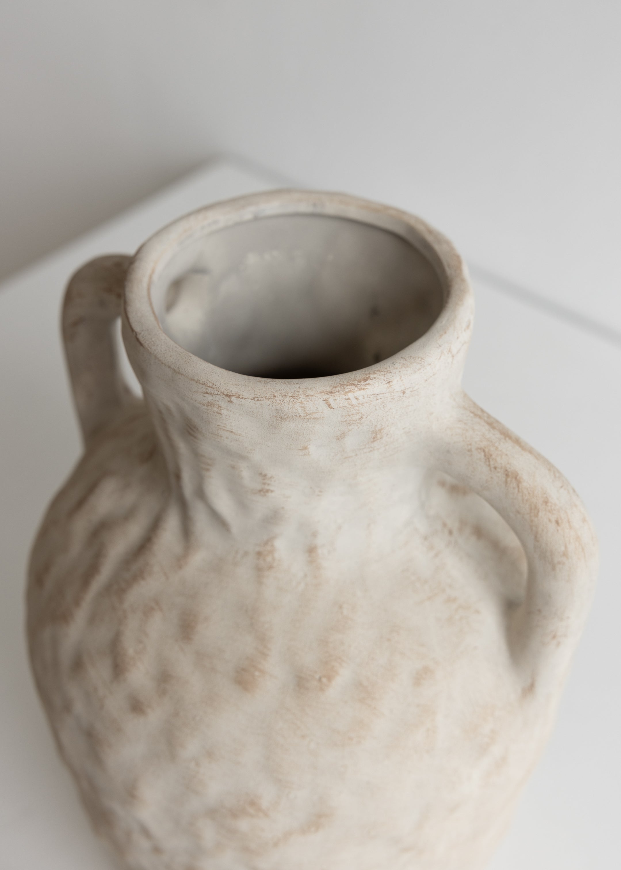 Rustic Ceramic Vase with Handles