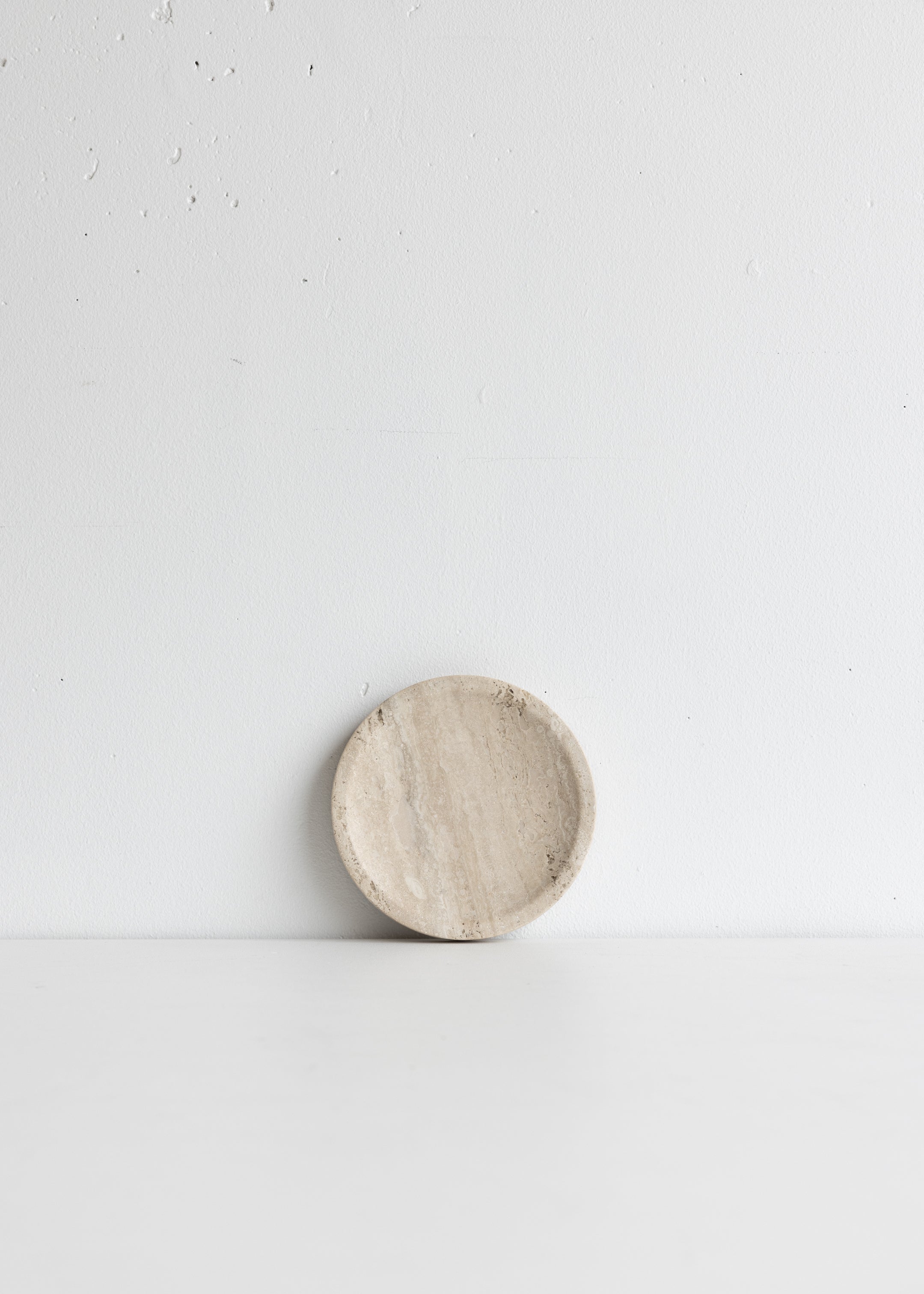 Travertine Round Tray Small / Beige