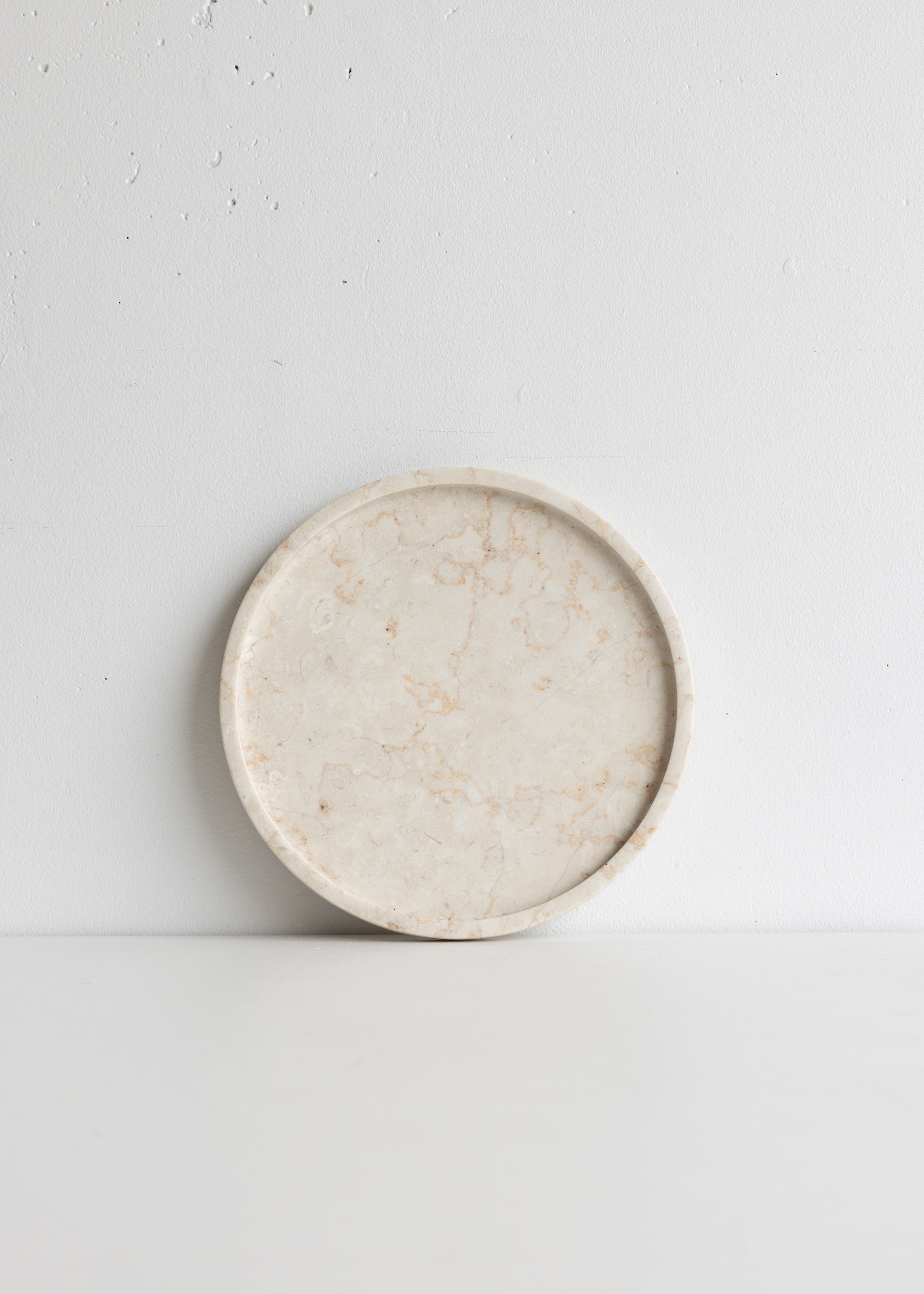Marble Tray Round / Cream