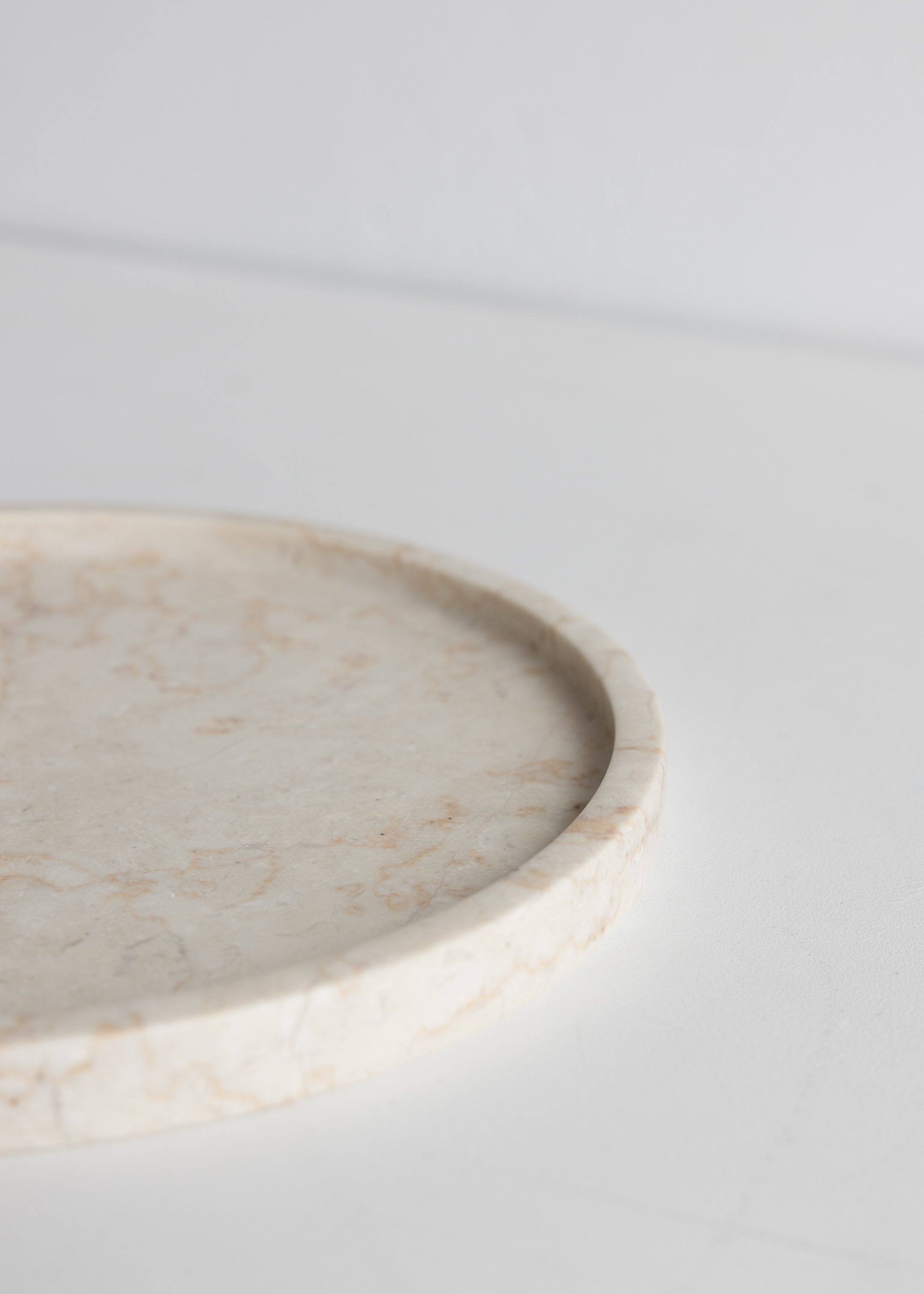 Marble Tray Round / Cream