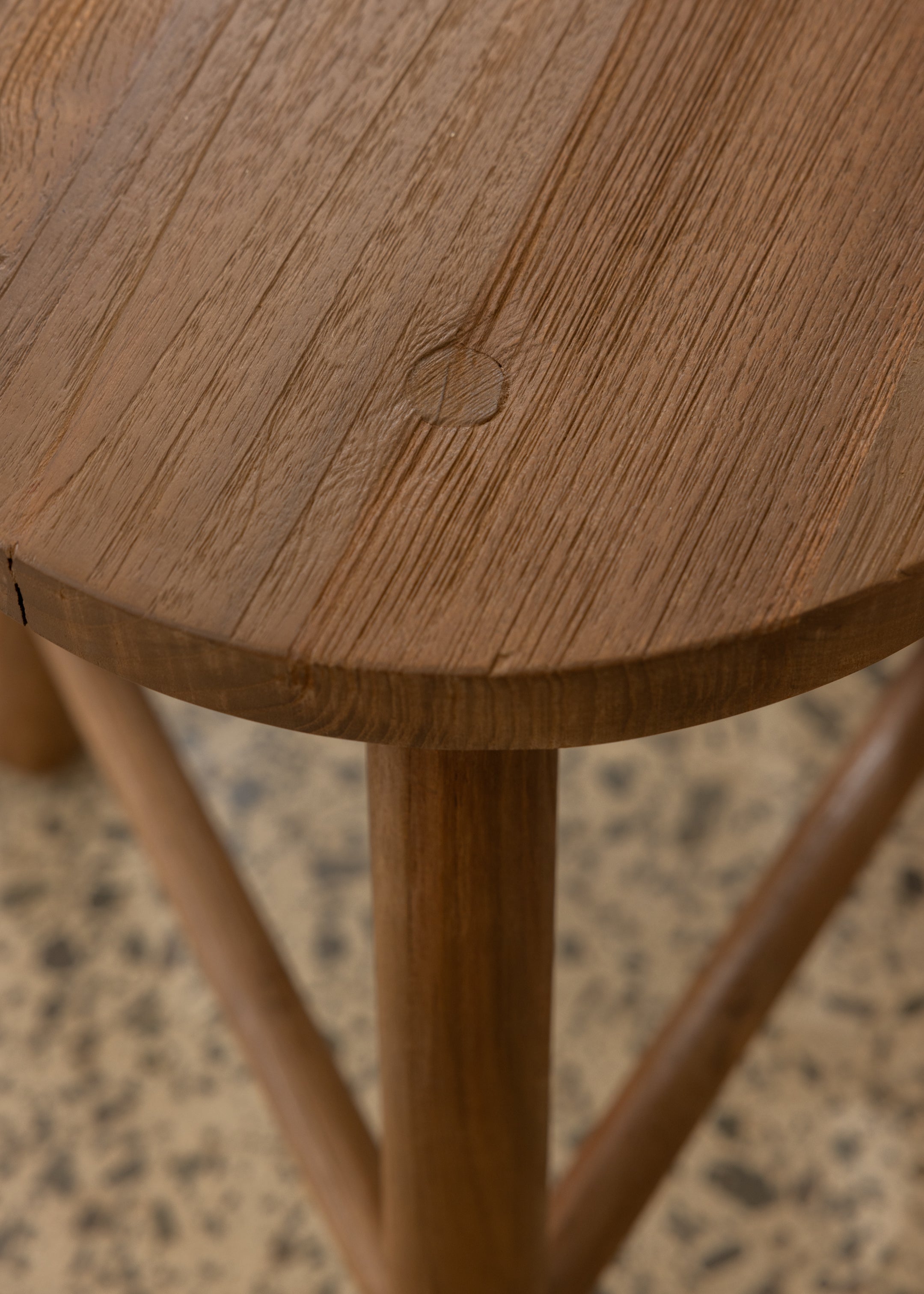 Village Stool / Dark Teak