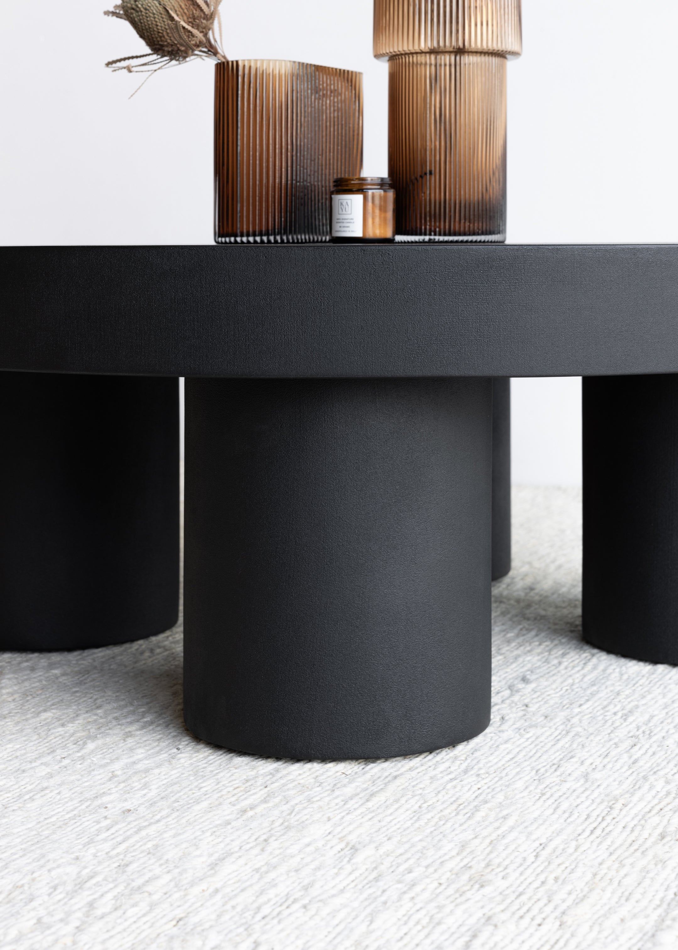 Cairo Concrete Coffee Table / Black
