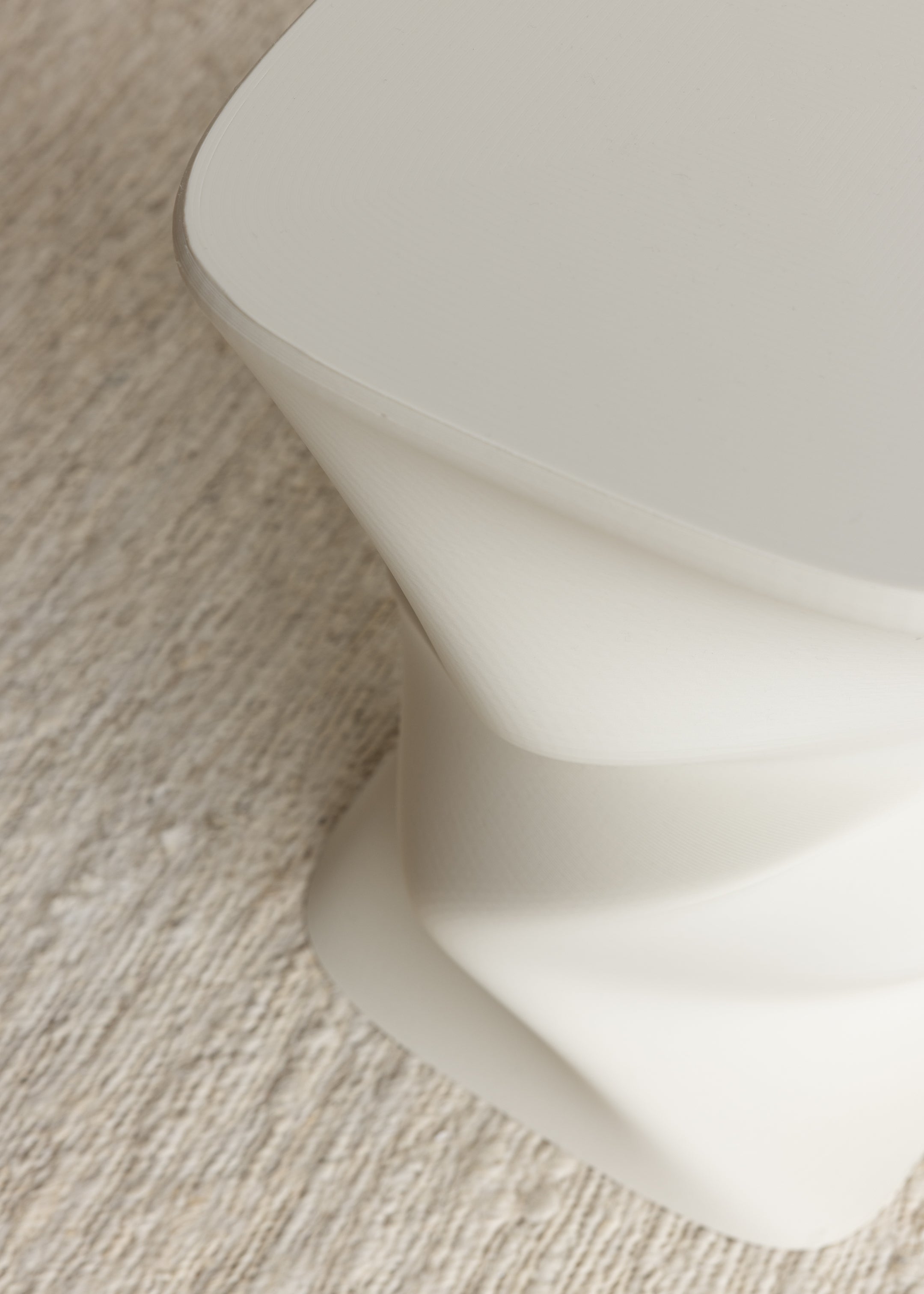 Twist Side Table / Eggshell