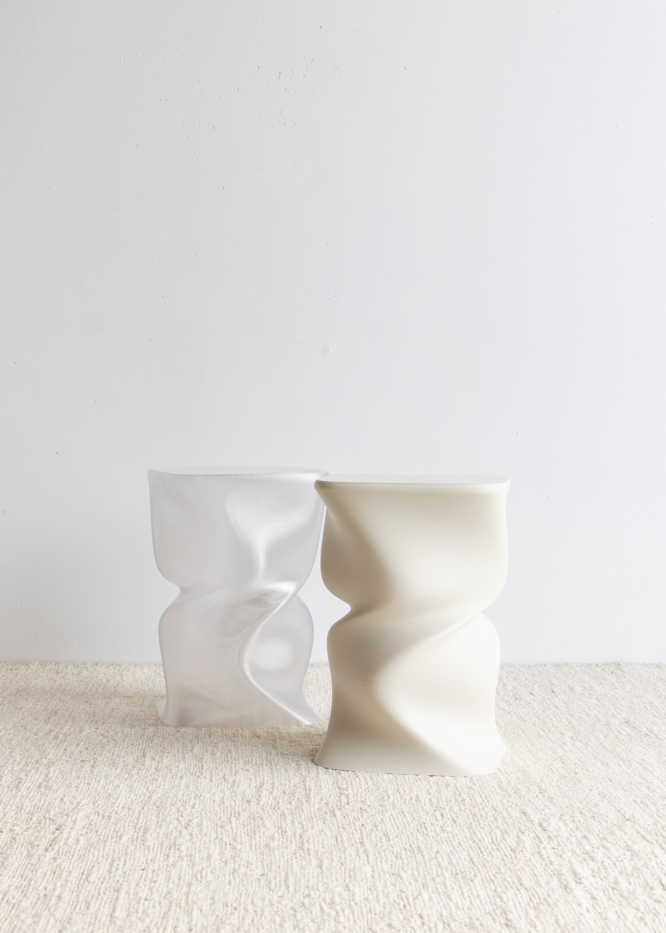 Twist Side Table / Eggshell