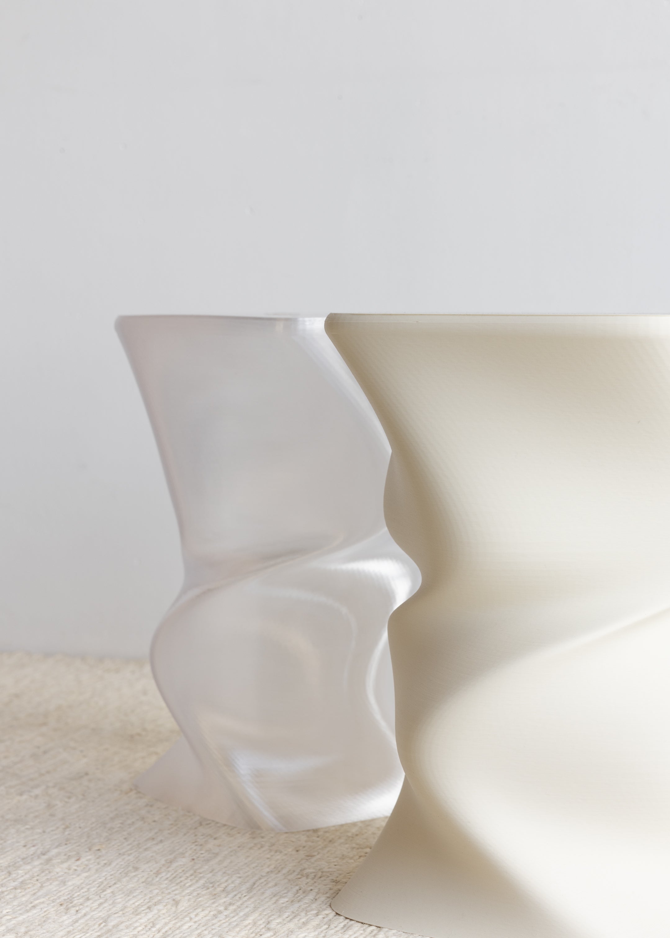 Twist Side Table / Eggshell